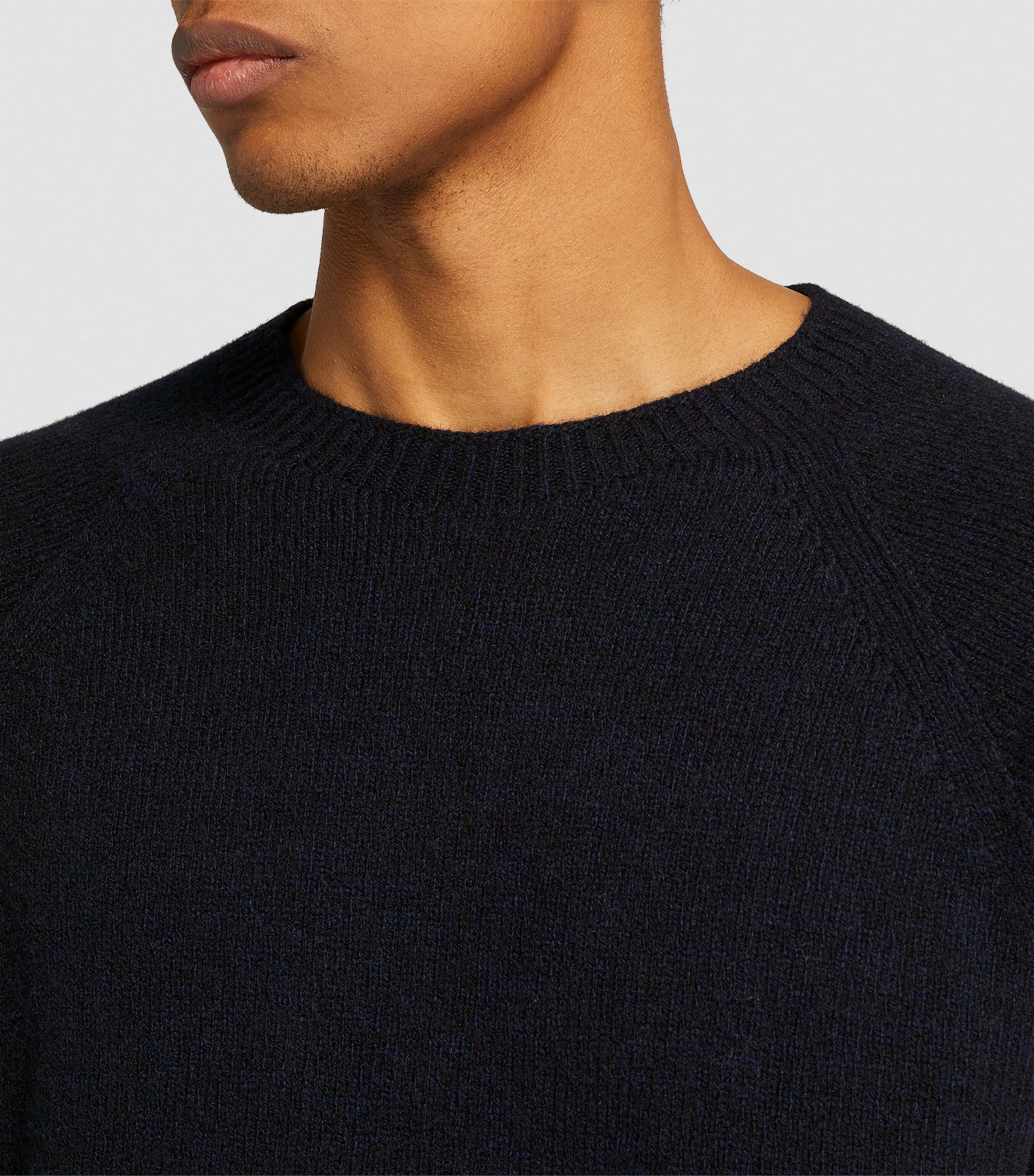 Lambswool Jumper DARK NAVY MOULINE Image 6