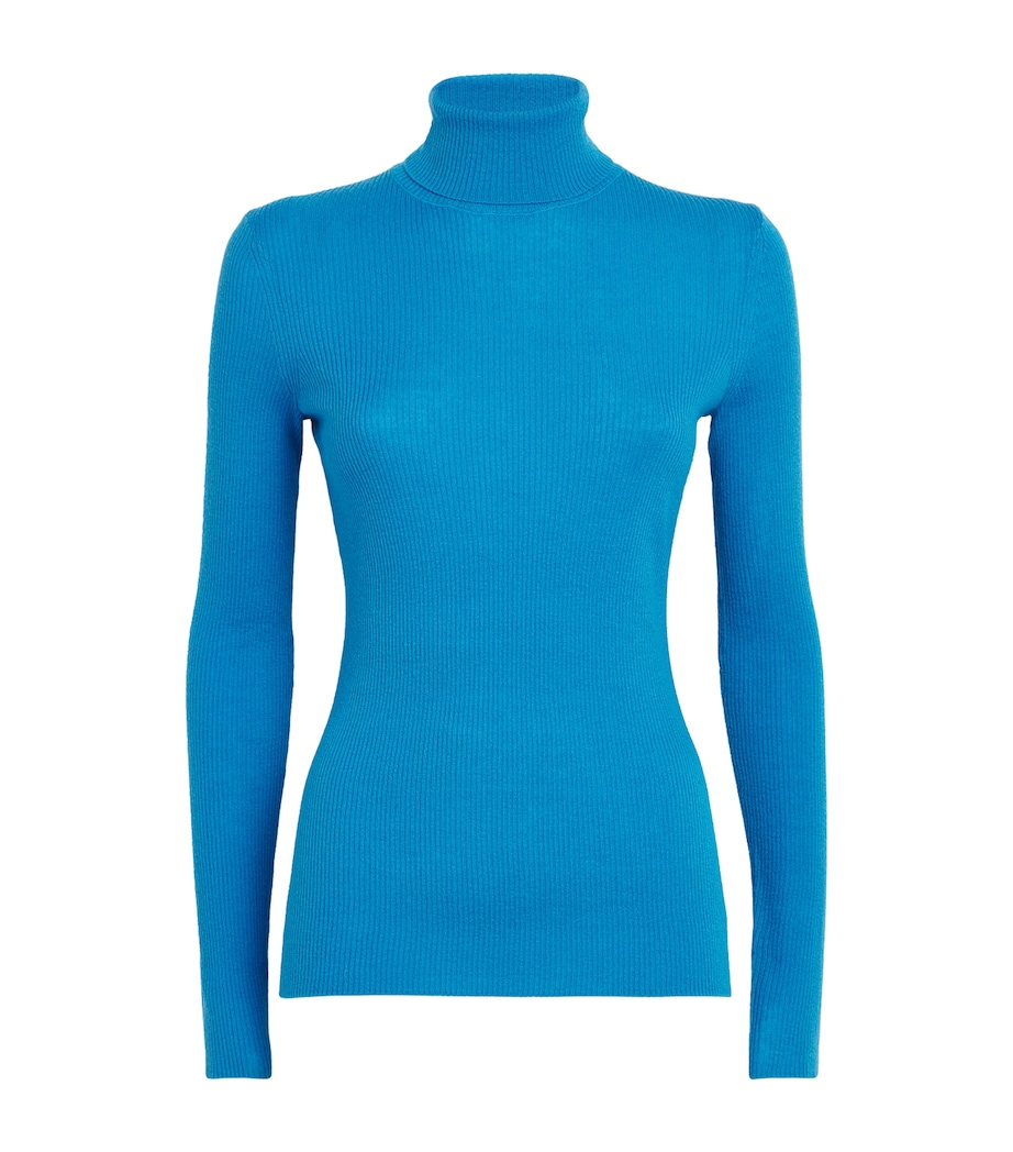 Wool-Silk Rollneck Sweater TURQUOISE Image 1