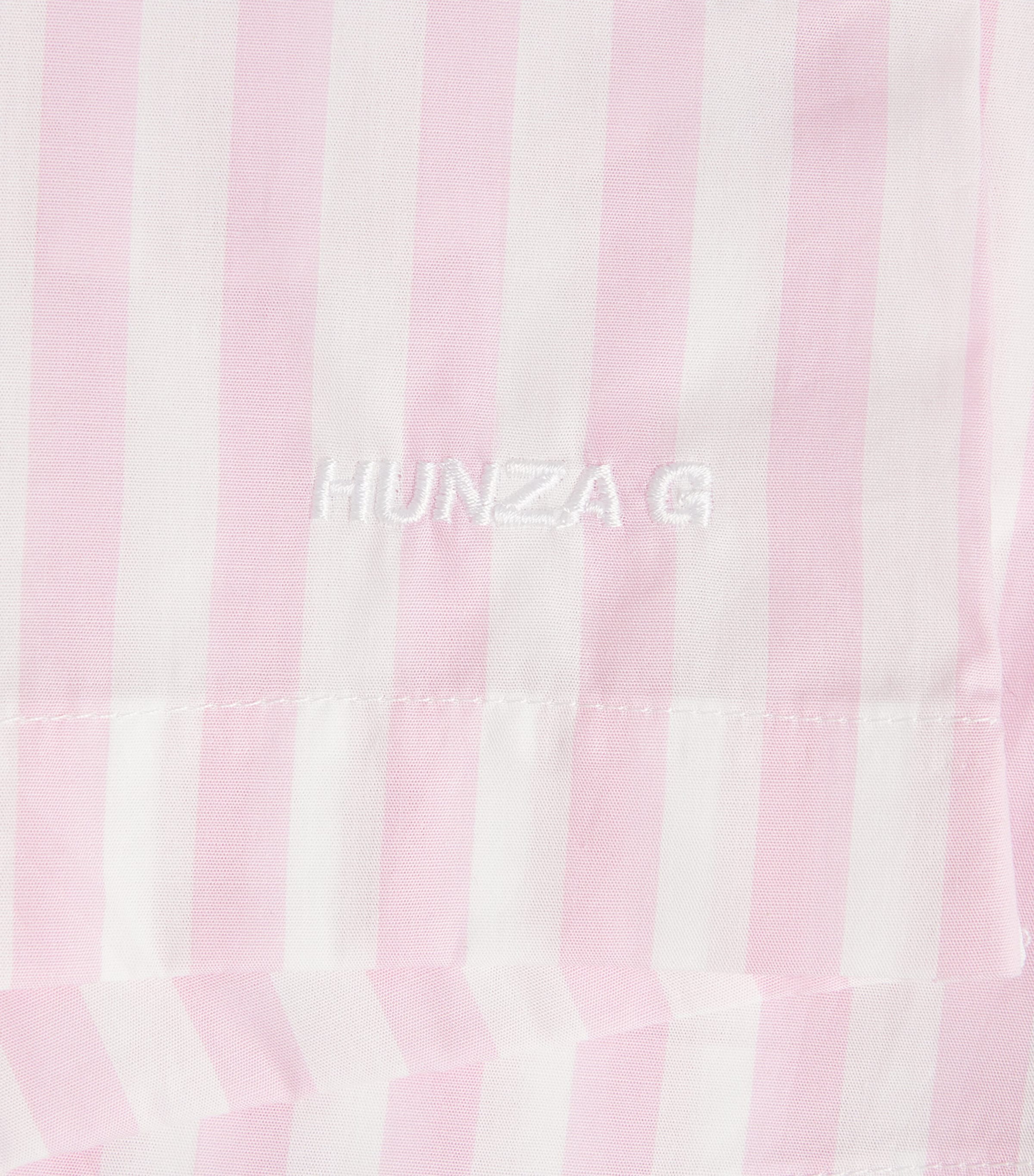 Hunza G Womens Cotton Stripe Cabana Shorts Pink Image 6