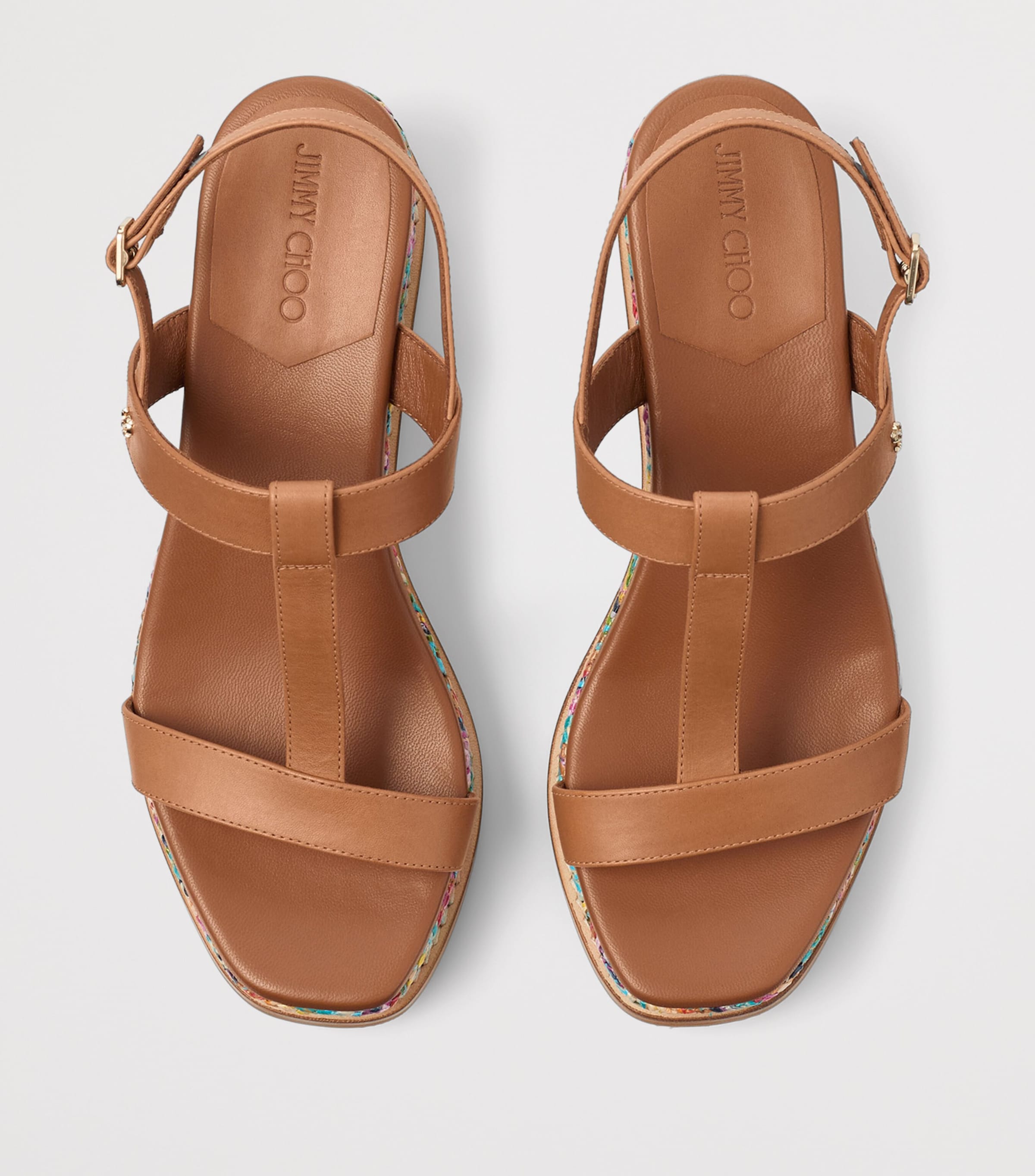 Jimmy Choo Theia 60 Leather Wedge Sandals Image 4