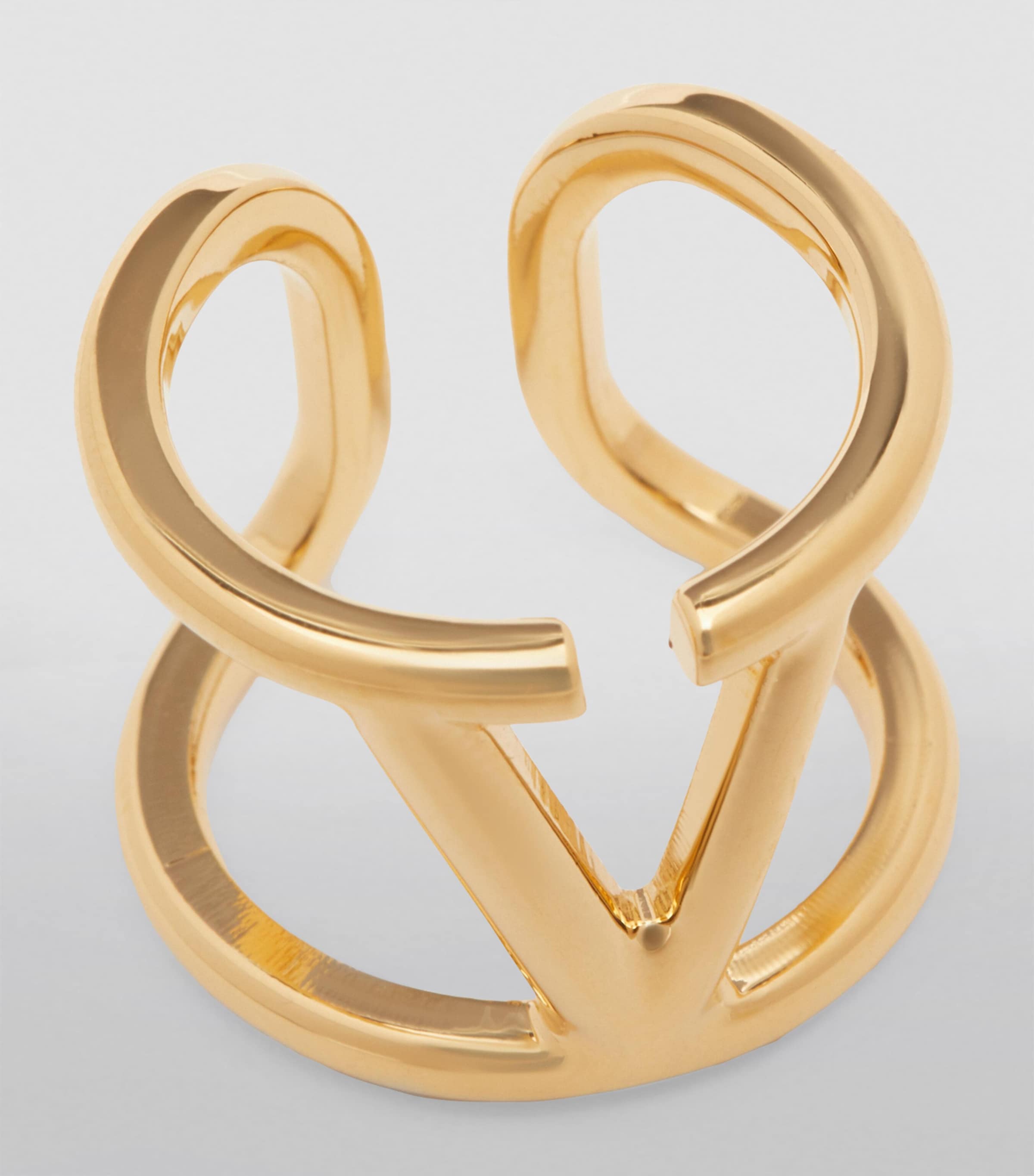 Valentino Garavani Gold VLOGO Signature Ring | Harrods US
