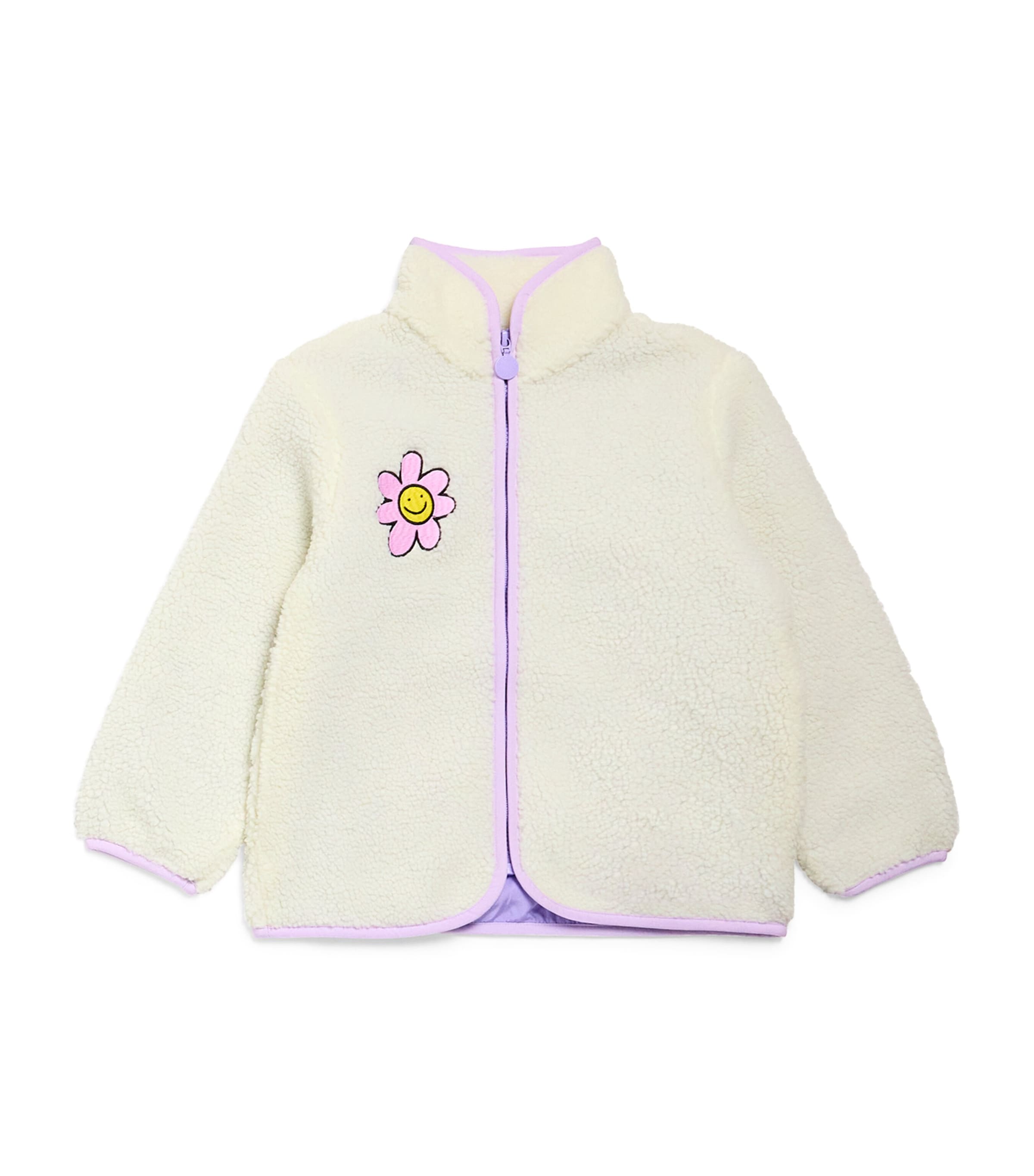 Embroidered Fleece Jacket (3-14+ Years) 101IVORY Image 1