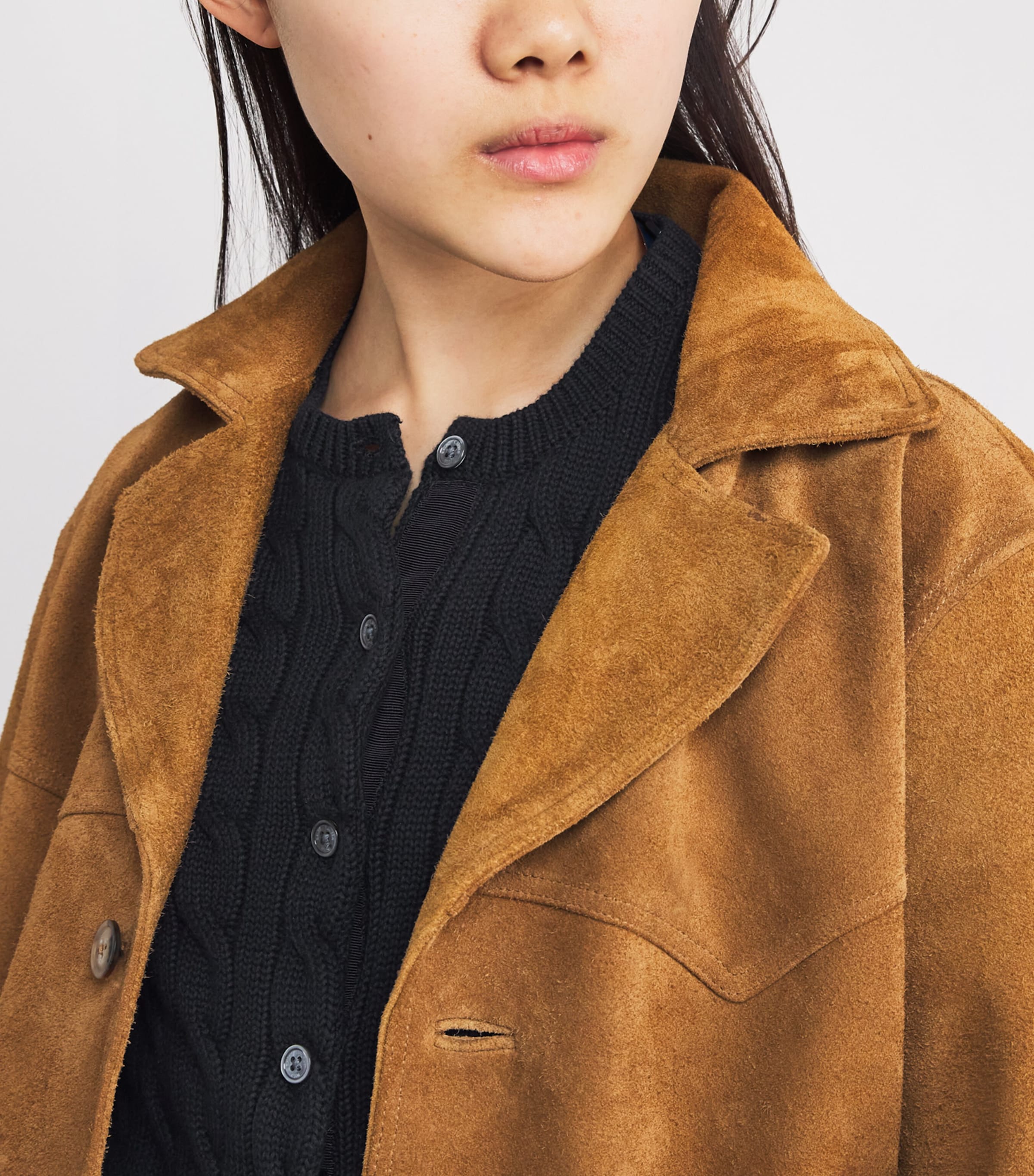 Cotton Cable-Knit Cardigan POLO BLACK Image 6