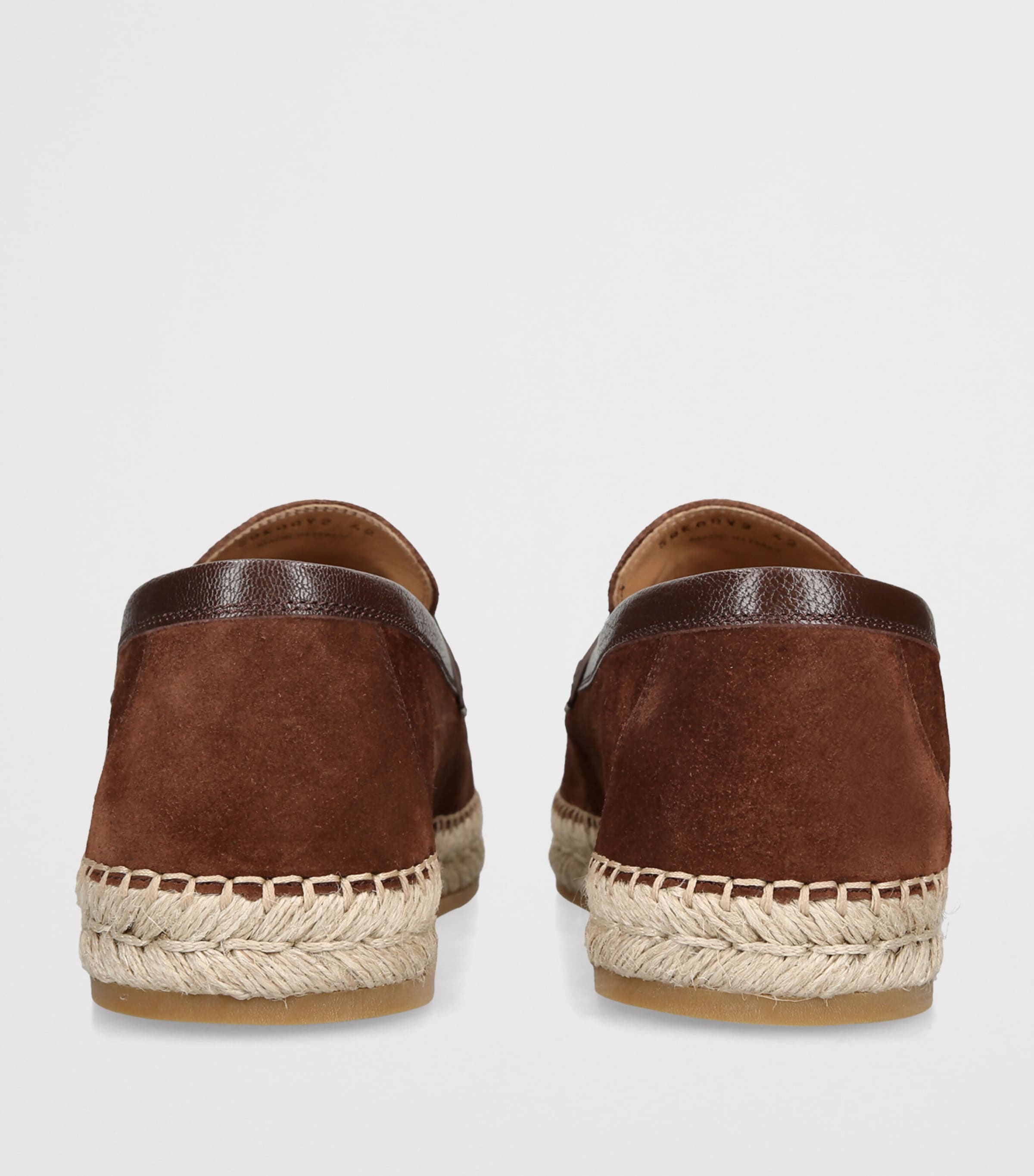 Valentino Garavani Suede Palm Avenue Espadrilles Dark Brown Image 2