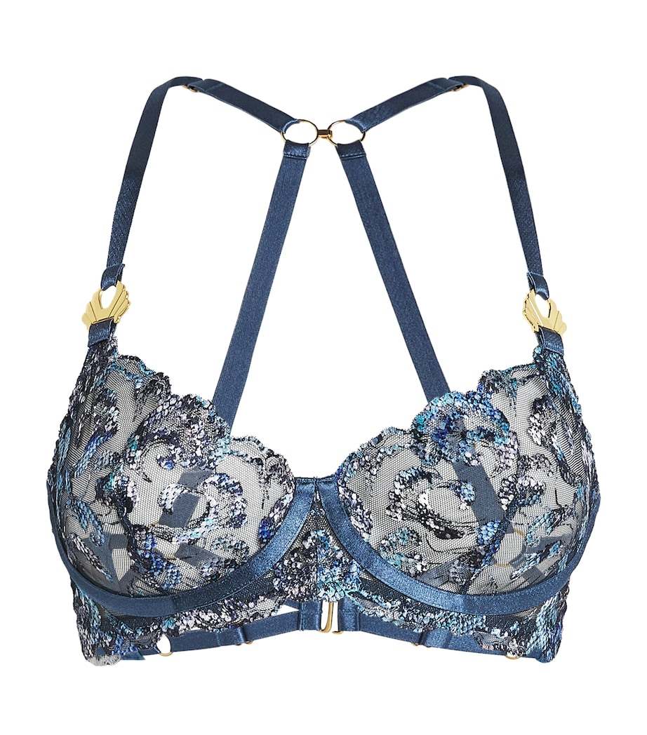 Bordelle Womens Siren Balconette Bra Denim Image 1
