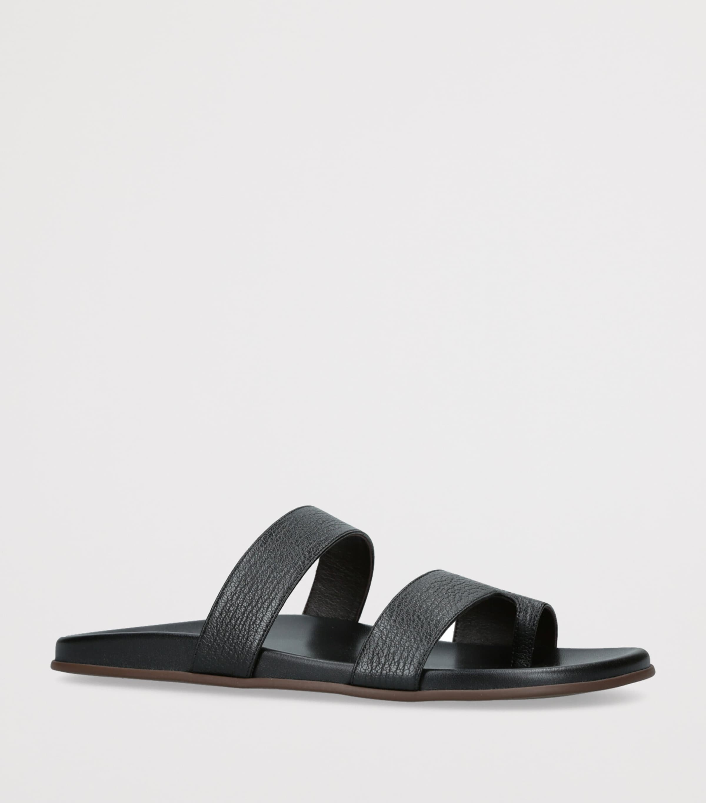 The Row Hugh Leather Sandals Black Image 3
