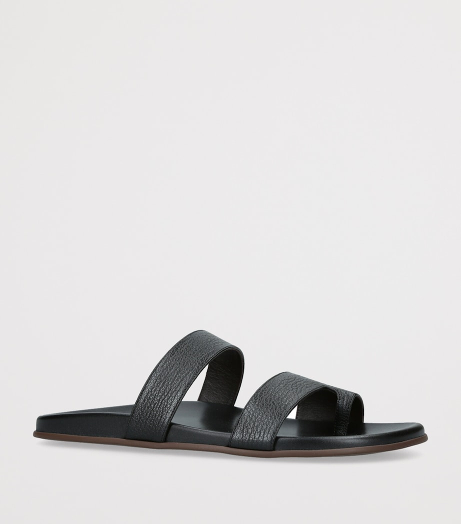 Hugh Leather Sandals BLACK Image 3