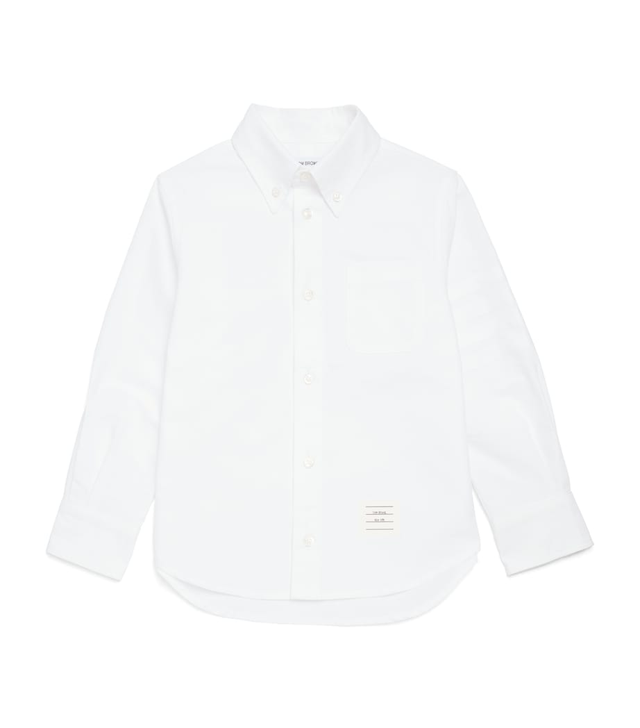 Thom Browne Kids 4-Bar Oxford Shirt (2-12 Years) White Image 1