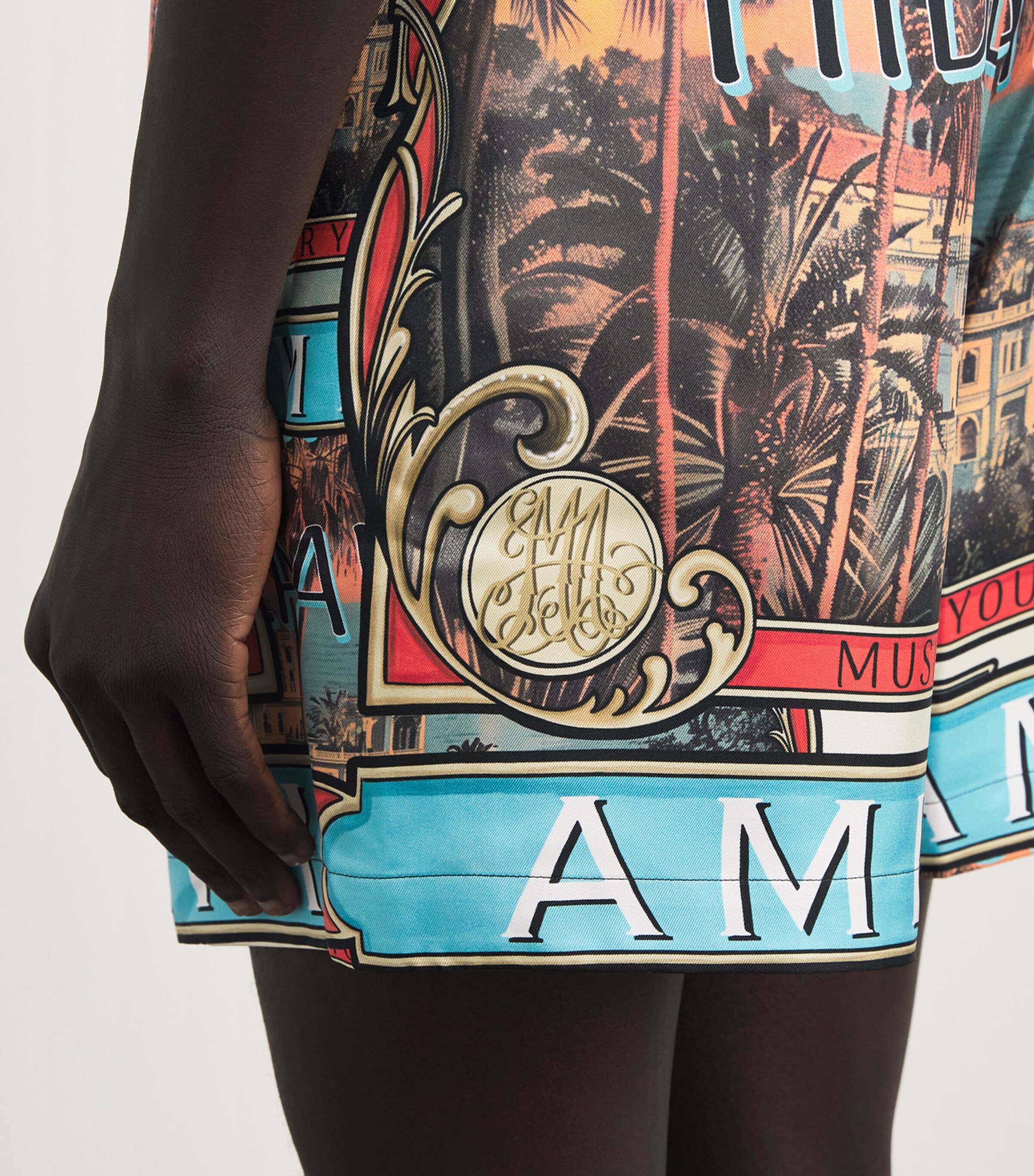 Silk Jazz Hideaway Print Shorts MULTI Image 5