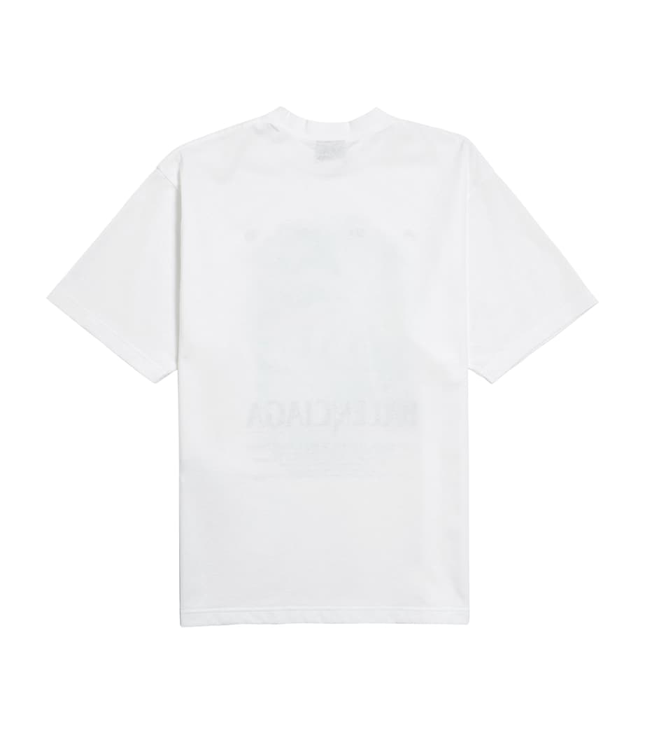 Balenciaga Womens Cotton Graphic Print T-Shirt Image 2