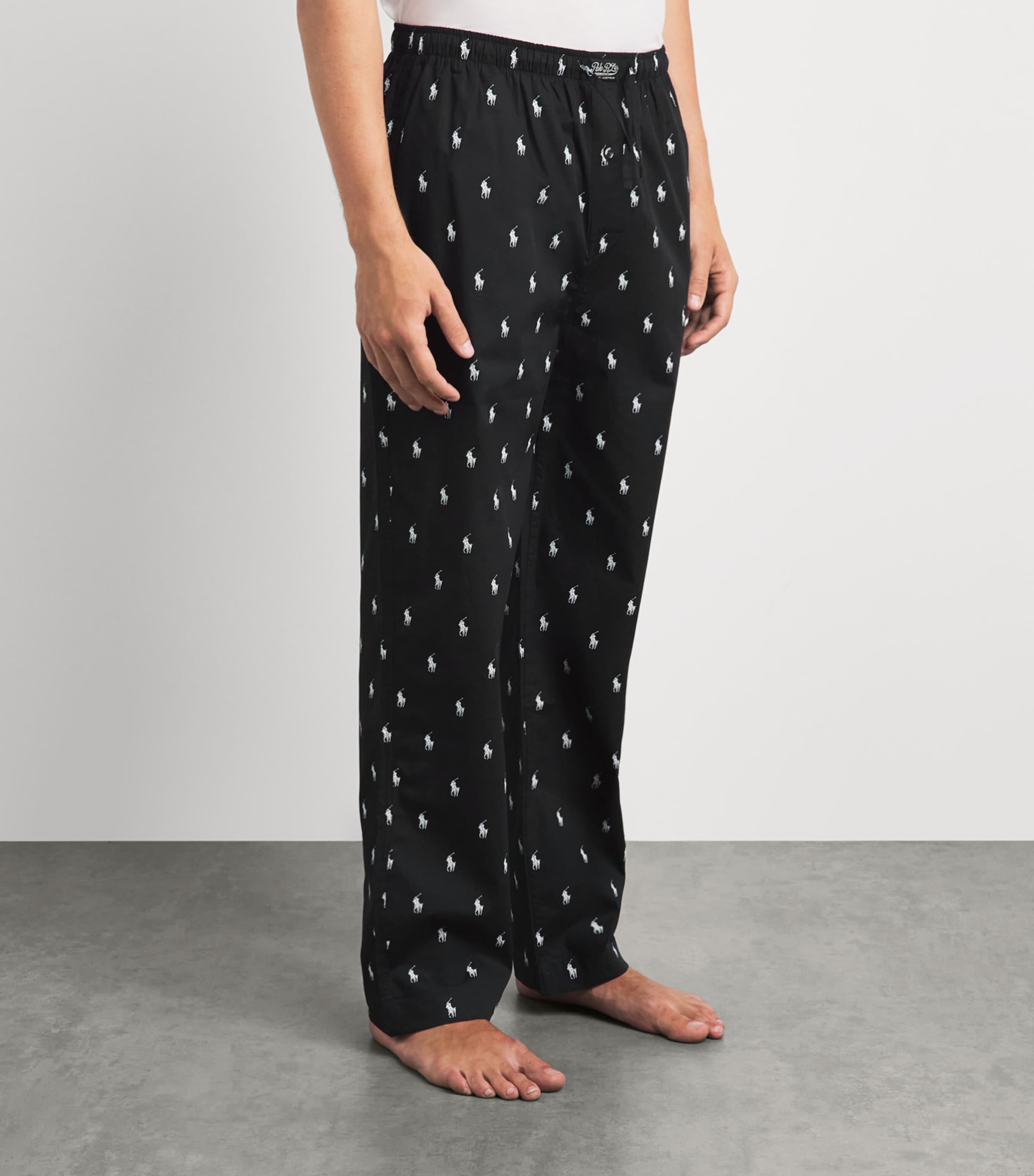 Polo Ralph Lauren Mens Cotton Polo Pony Pyjama Bottoms Polo Black Aopp Image 4