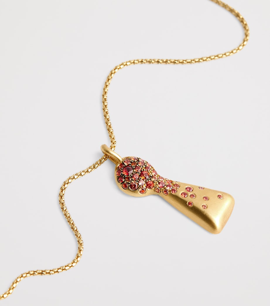 Yellow Gold and Sapphire Unlock Happiness Necklace YELLOW GOLD Image 5
