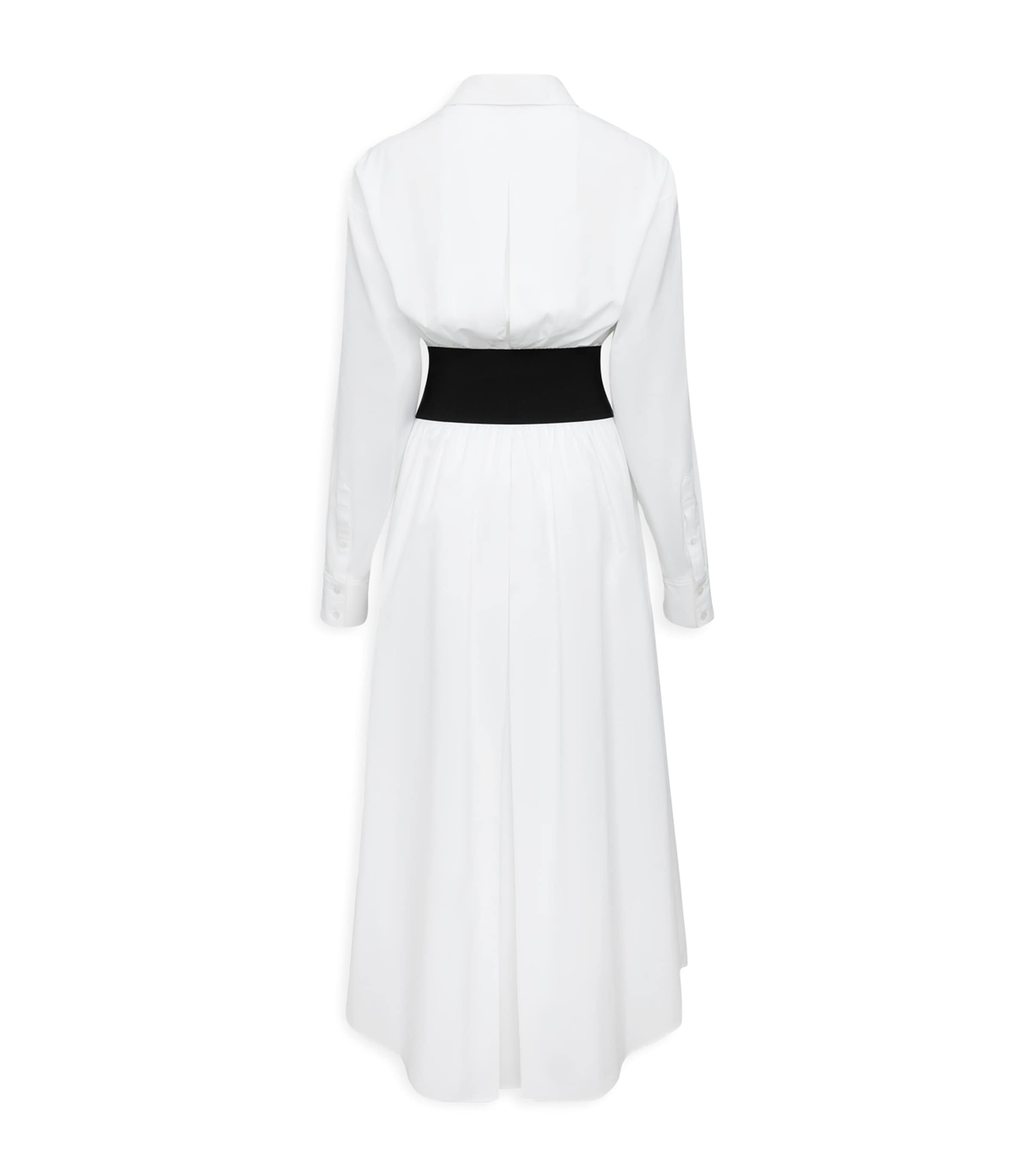 Belted Shirt Midi Dress BLANC Image 2