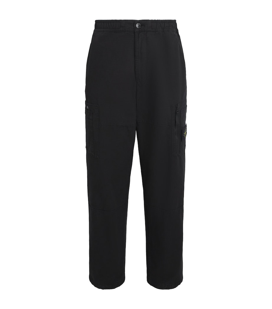 Stone Island Mens Organic Cotton Ripstop Cargo Trousers Image 1