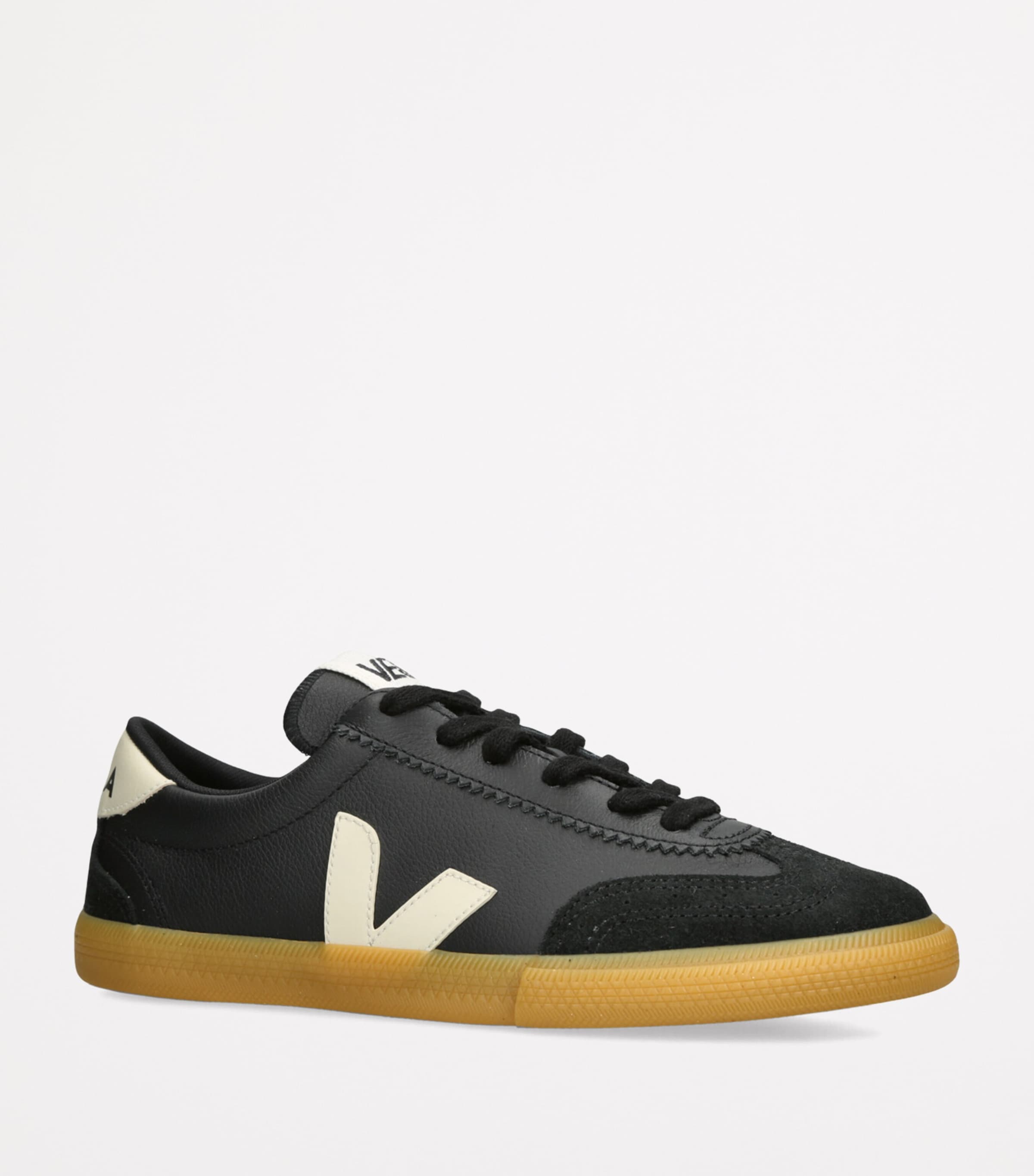Leather Volley Sneakers BLACK/COMB Image 3