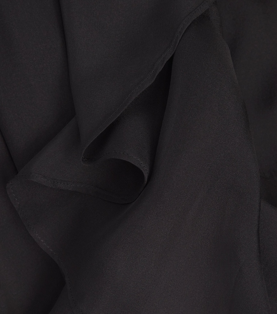 Silk Tiered Adlington Mini Dress BLACK Image 5