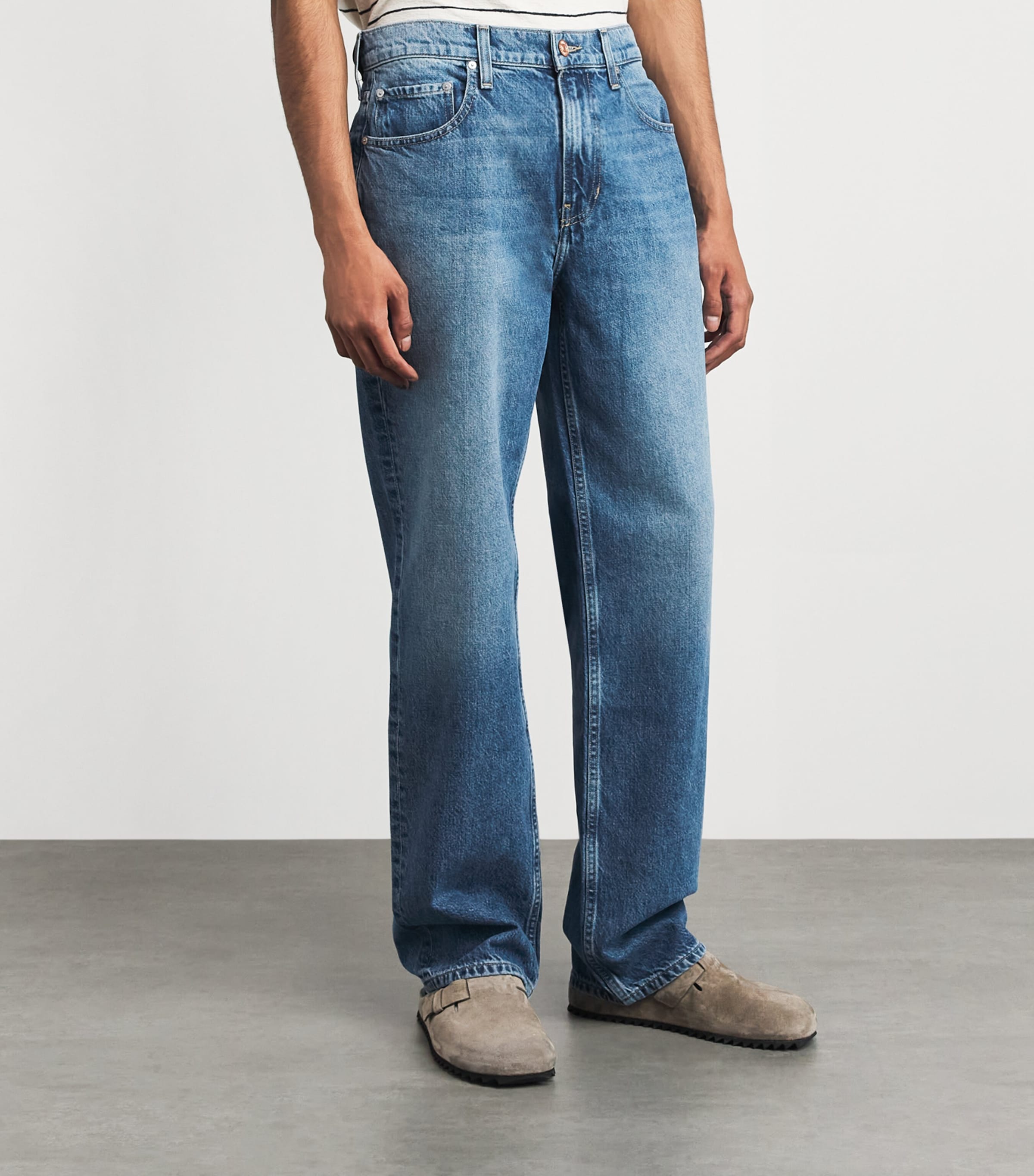 PAIGE Mens Doheny Relaxed Straight Jeans Willard Image 4