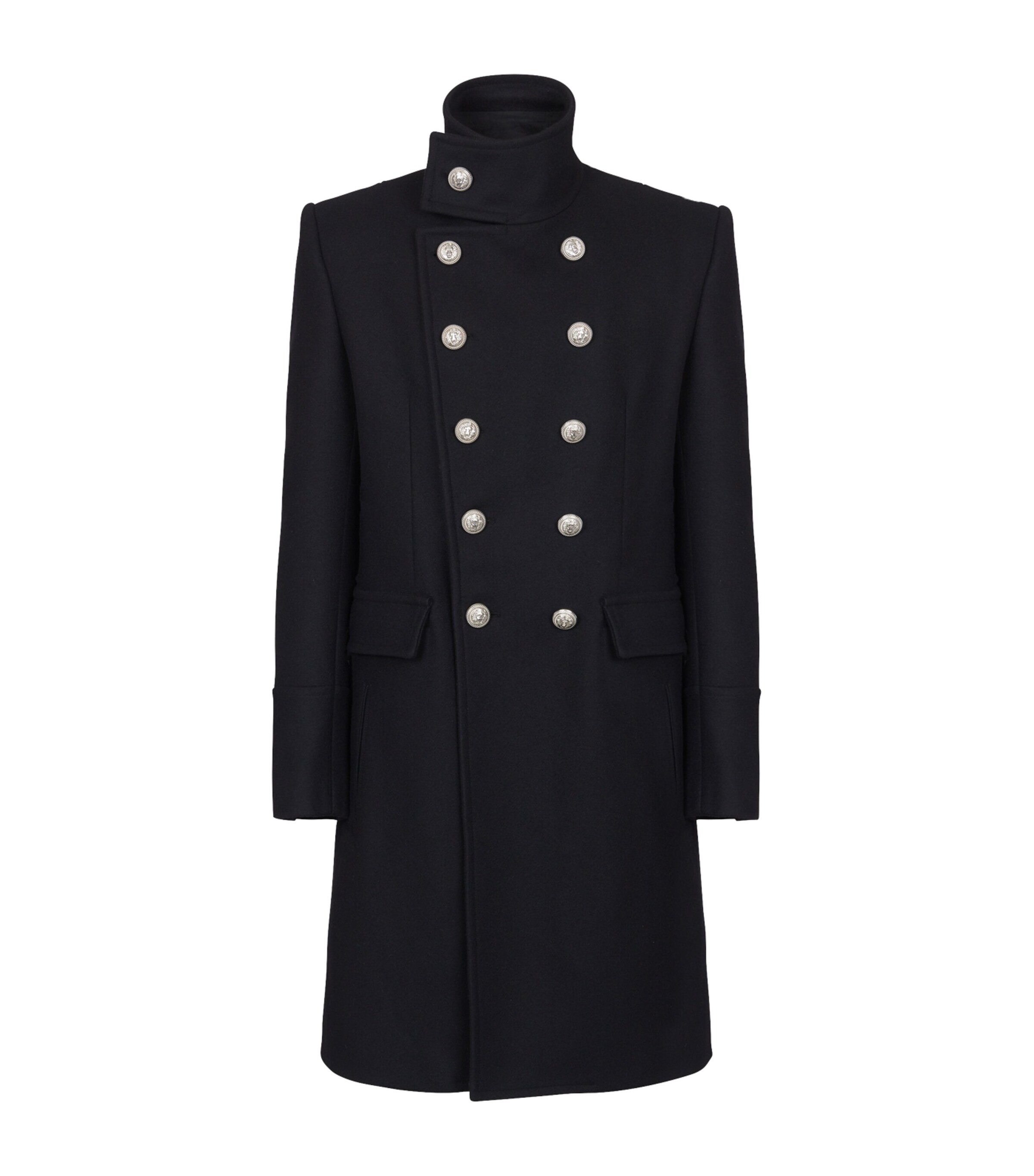 Virgin Wool Coat 0PA NOIR Image 1