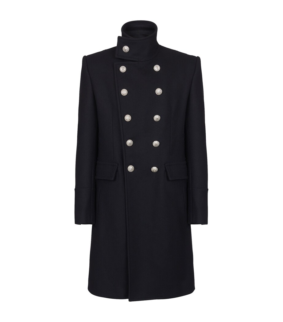 Virgin Wool Coat 0PA NOIR Image 1
