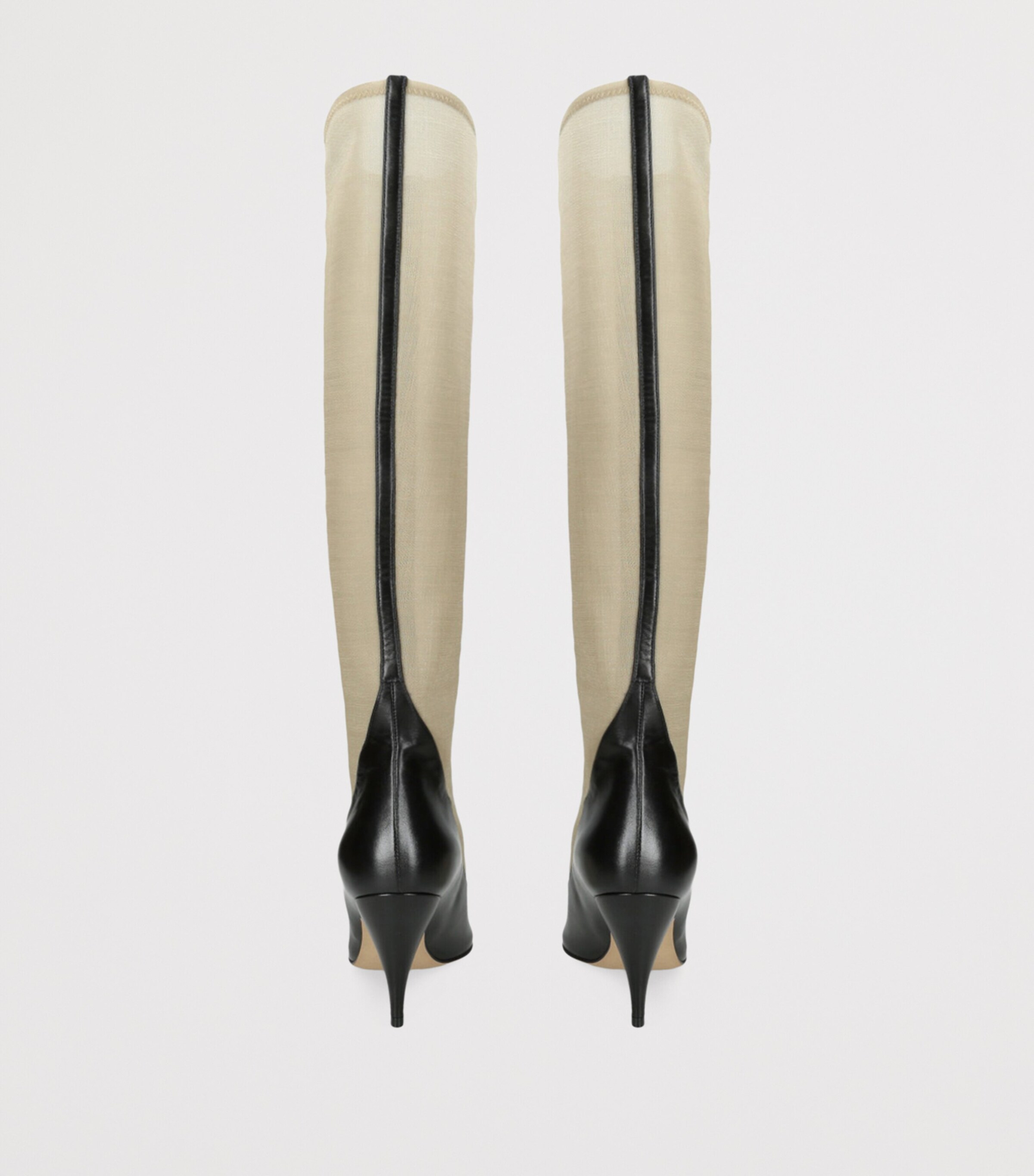 Mesh Knee-High Boots BLK/OTHER Image 2