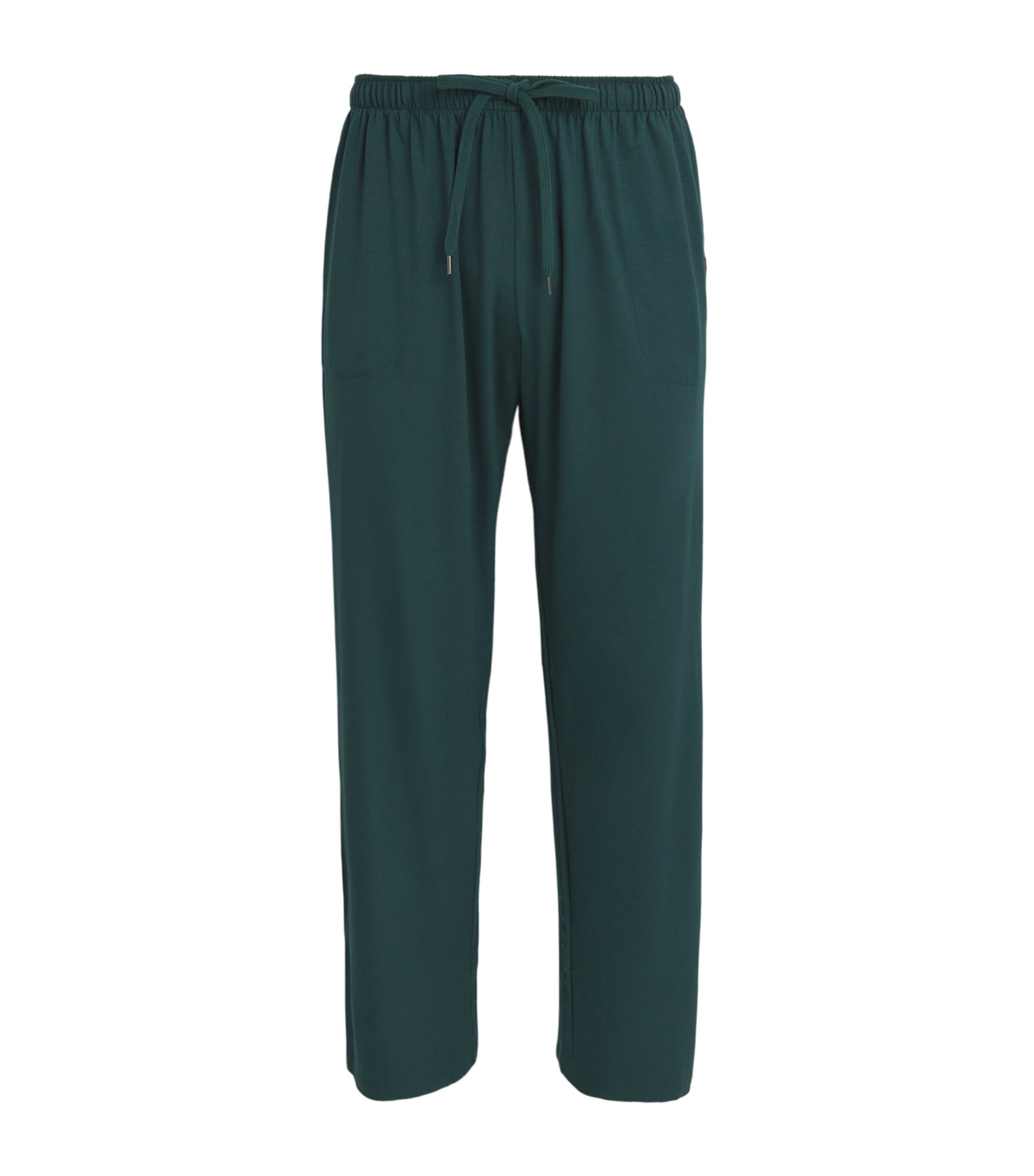 Derek Rose Mens Basel Lounge Trousers Green Image 1