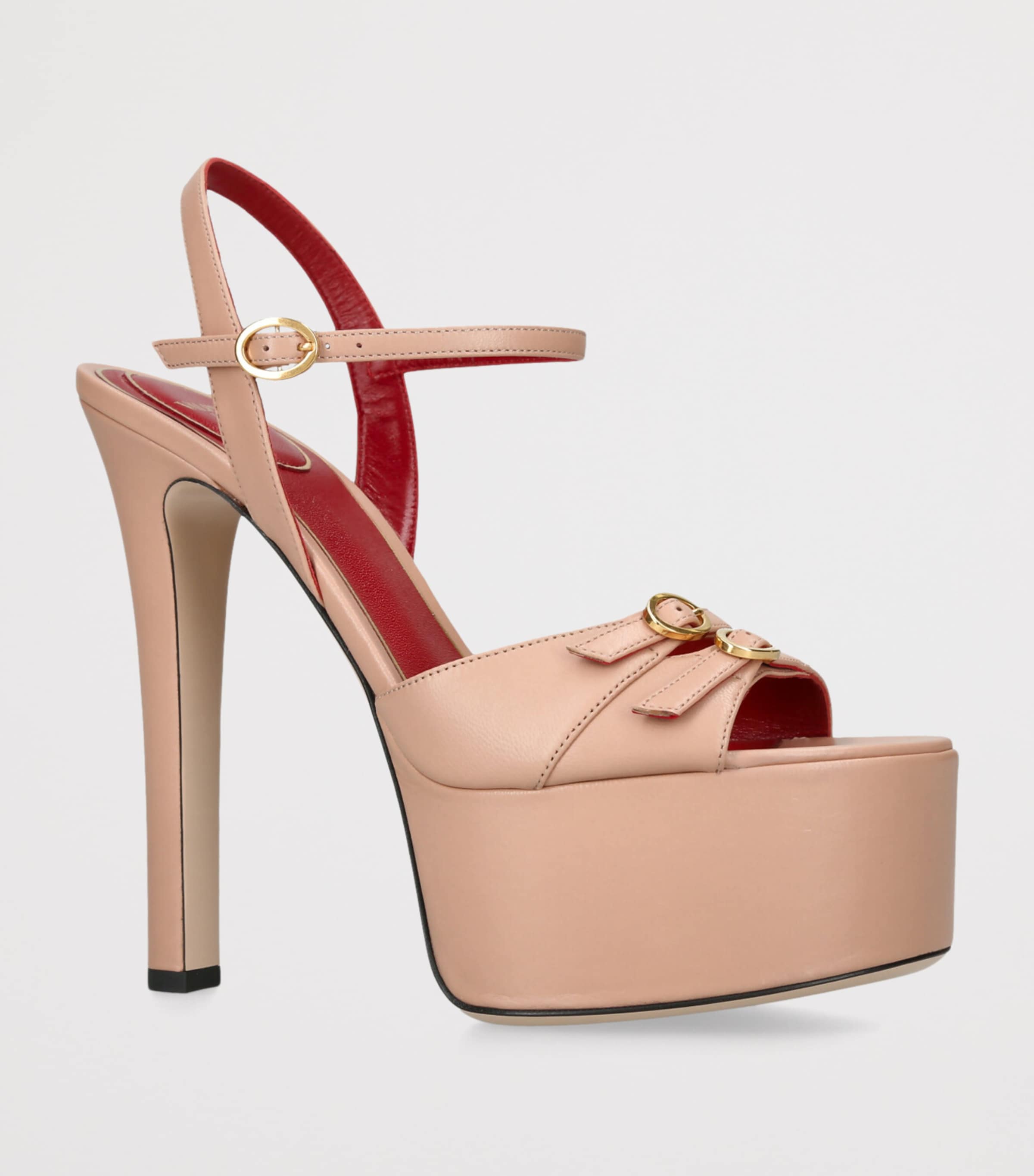 Valentino Garavani Leather Crasher Platform Heels 145 Blush Image 3