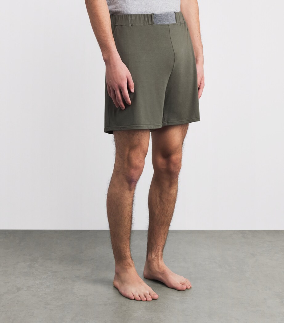 Stretch-Modal Lounge Shorts CHA GREEN/LT GREY Image 3