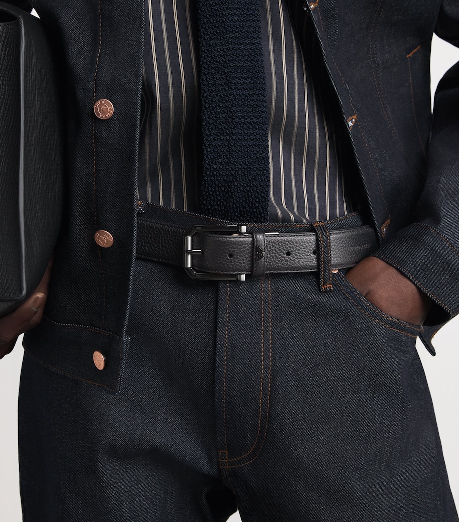 Emporio Armani Leather Tongue Belt Image 2