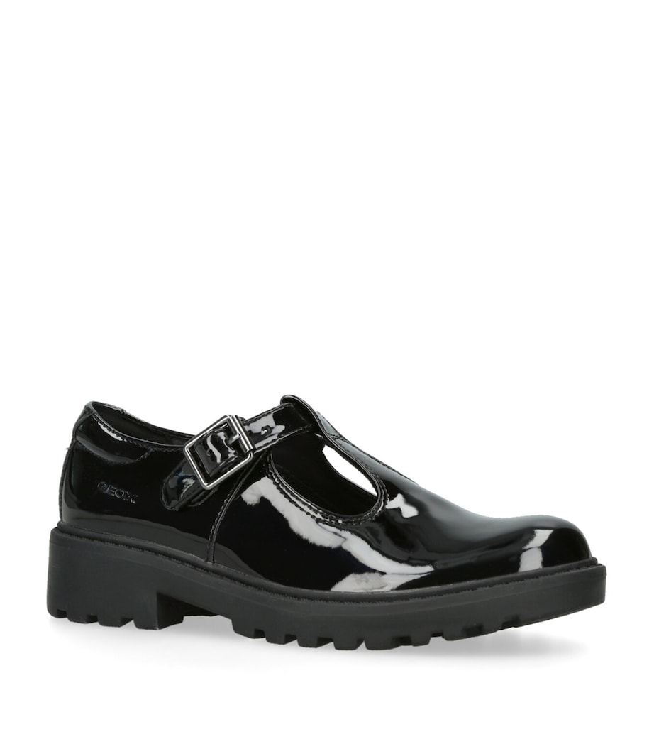 Geox Kids Patent Casey Mary Janes Black Image 3