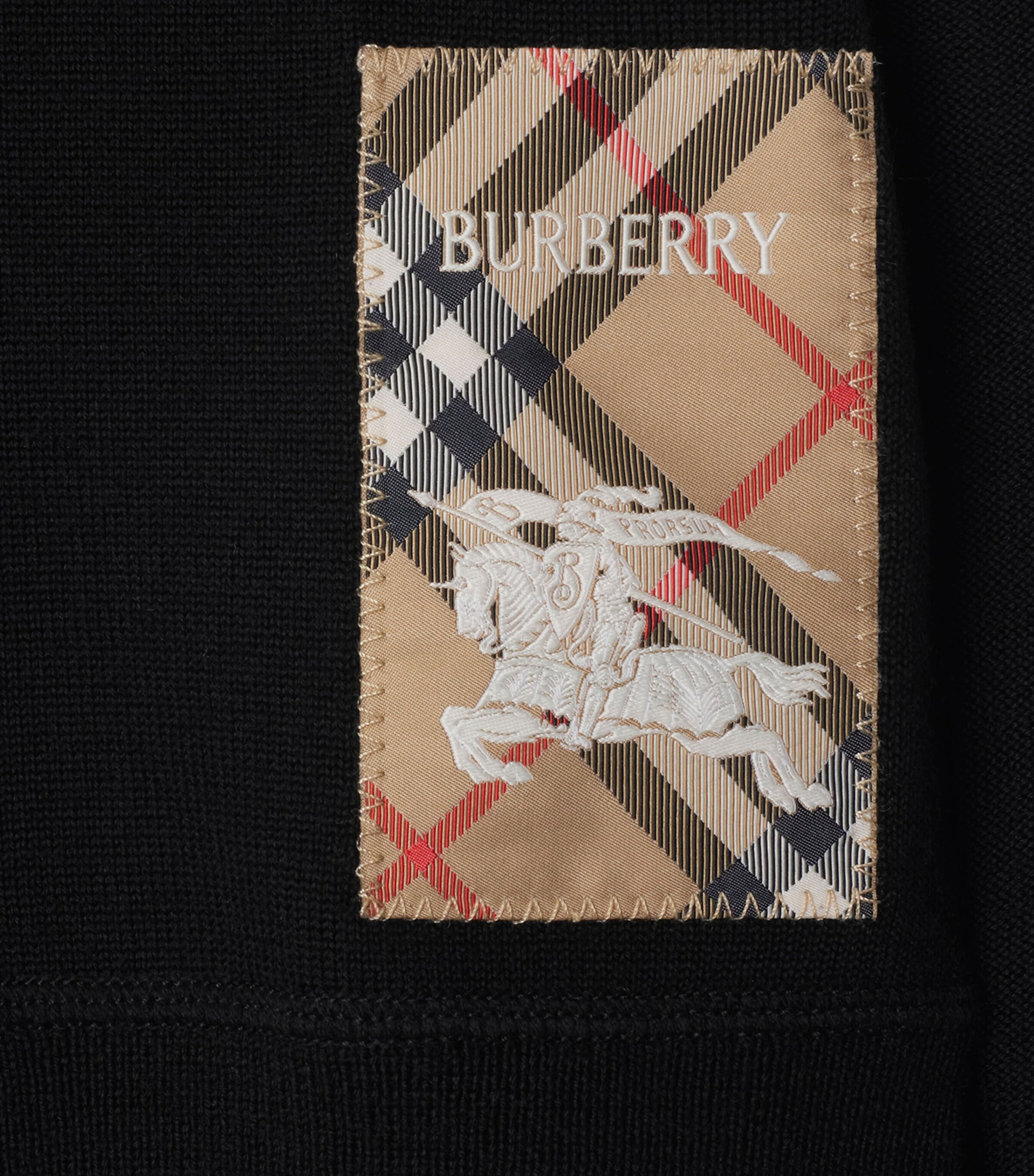 Wool EKD-Patch Cardigan (6-24 Months) BLACK Image 3