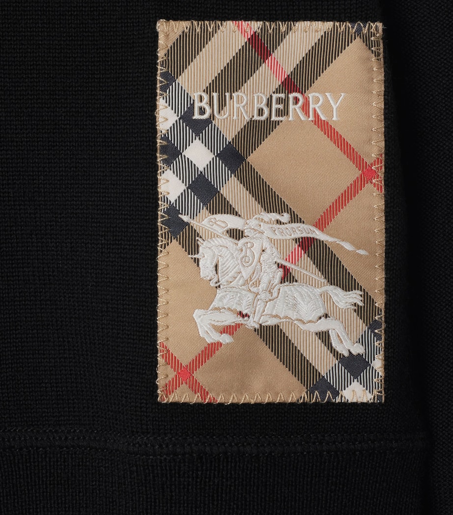 Wool EKD-Patch Cardigan (6-24 Months) BLACK Image 3