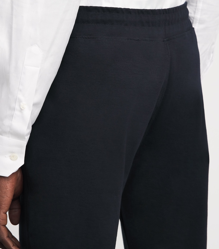 Corneliani Mens Cotton-Blend Sweatpants Navy Blue Image 3