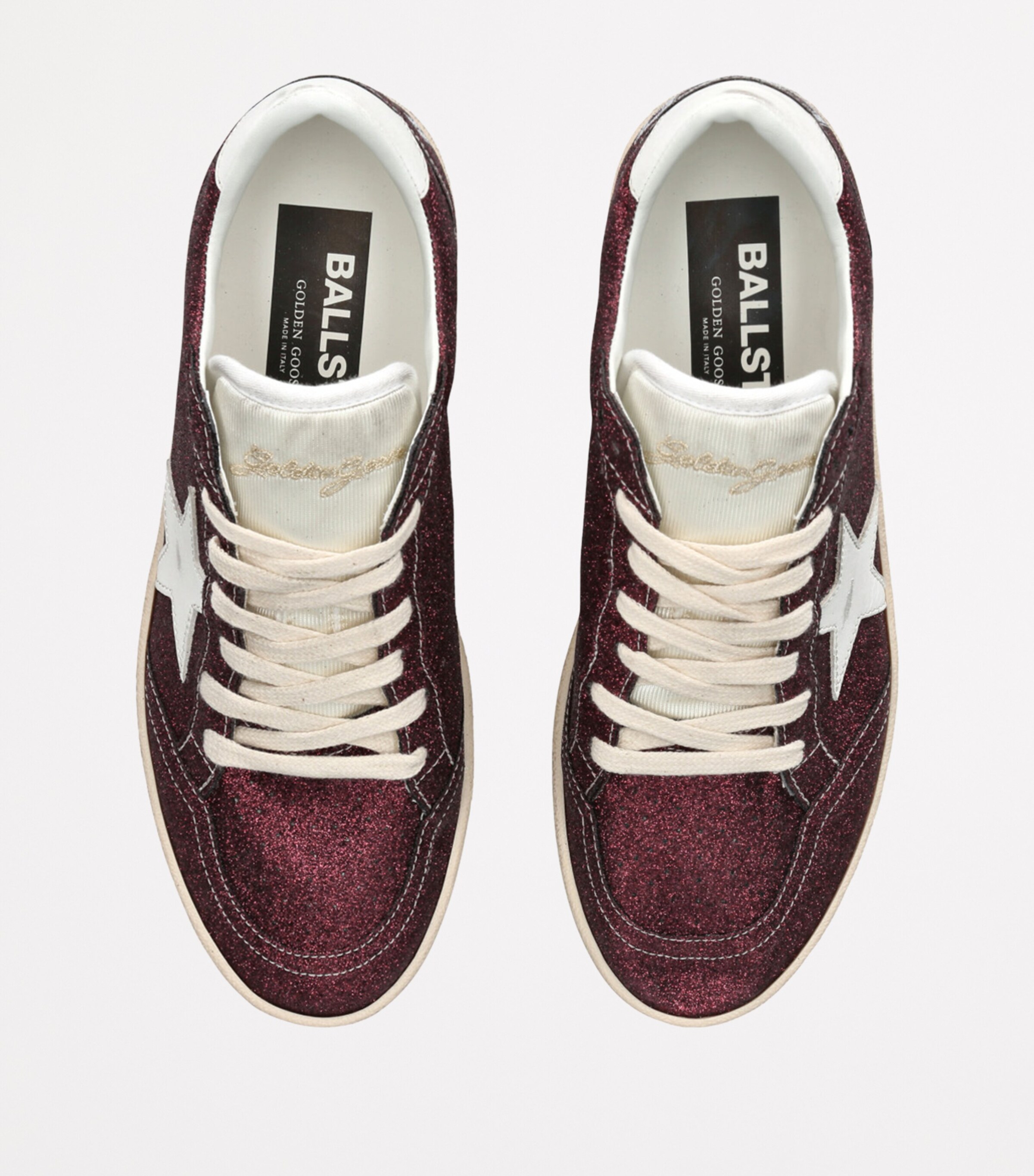 Golden Goose Ballstar Sneakers Wine Comb Image 4