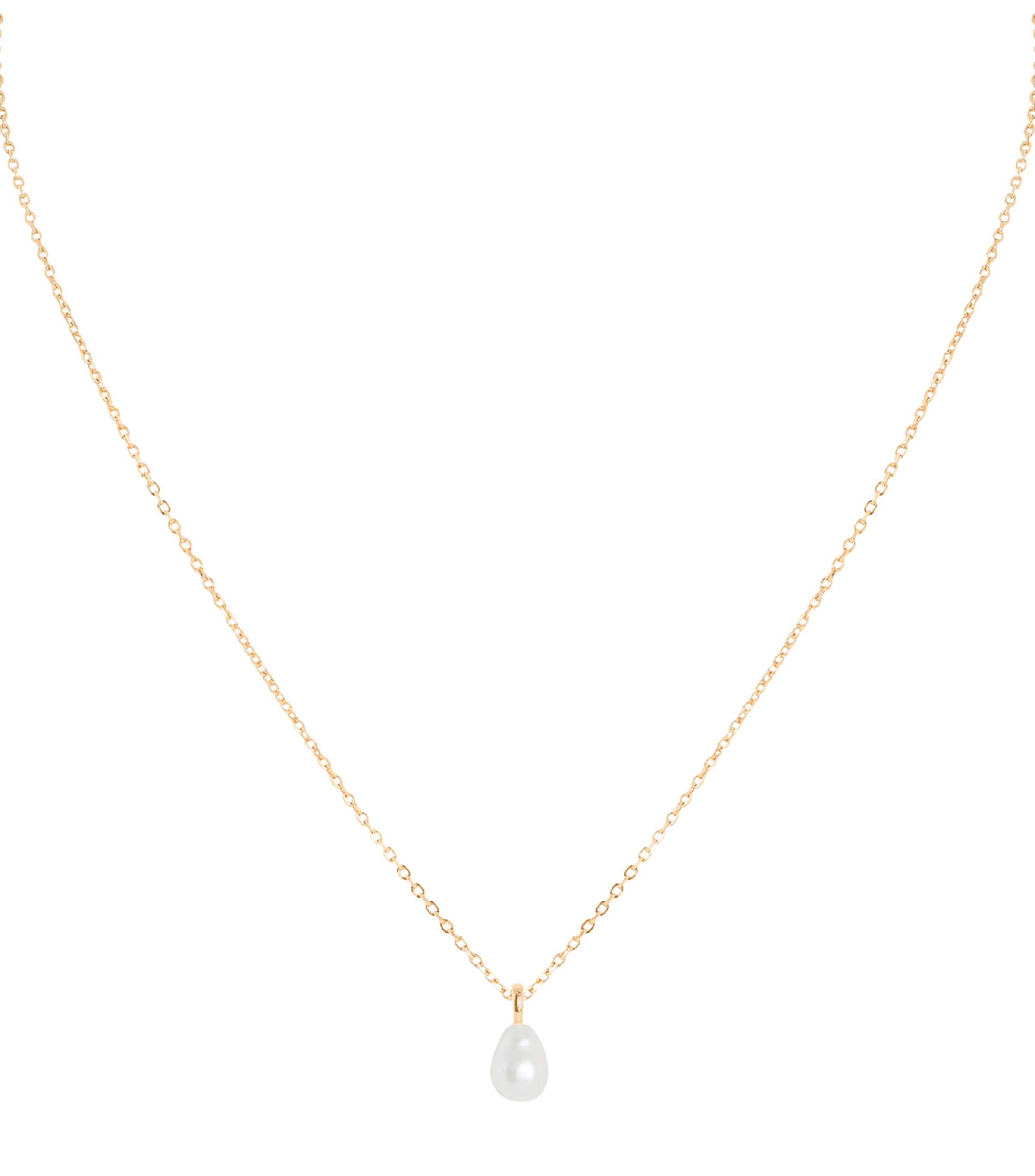 Astrid & Miyu Gold-Plated Sterling Silver and Pearl Pendant Necklace Gold Image 1