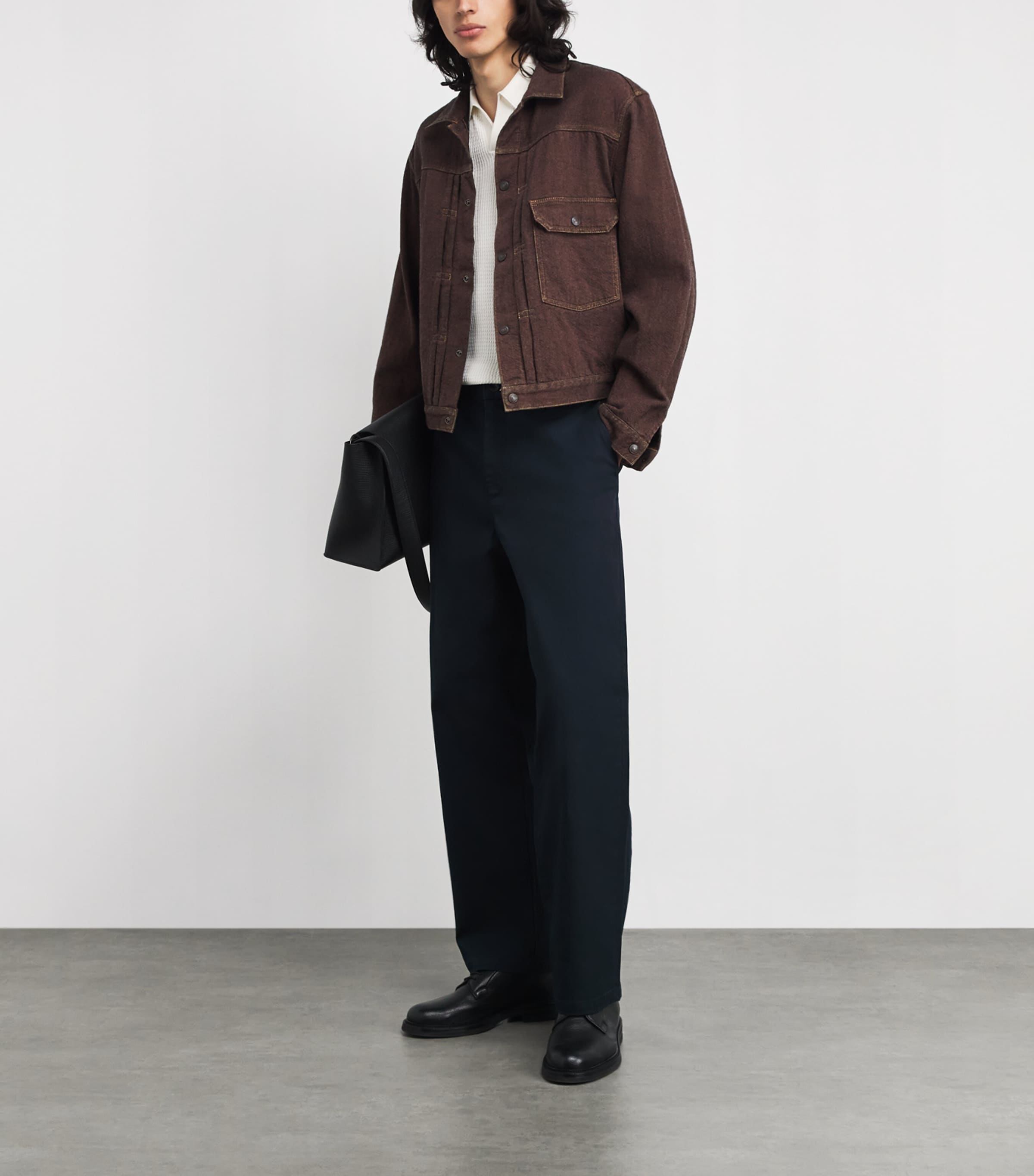 Cotton Rib-Knit Polo Shirt CHALK Image 2