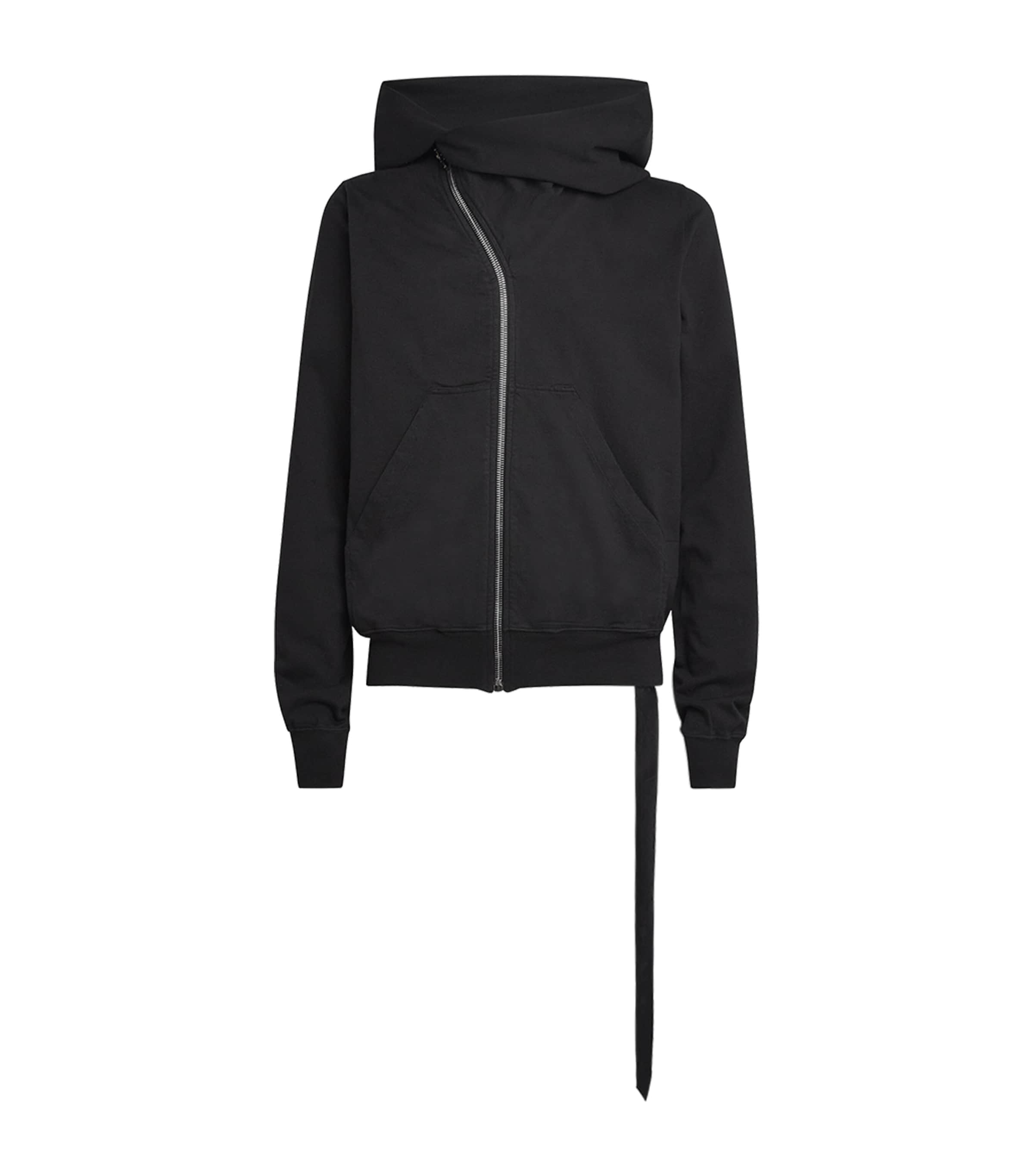 Rick Owens Cotton Mountain Hoodie In Black