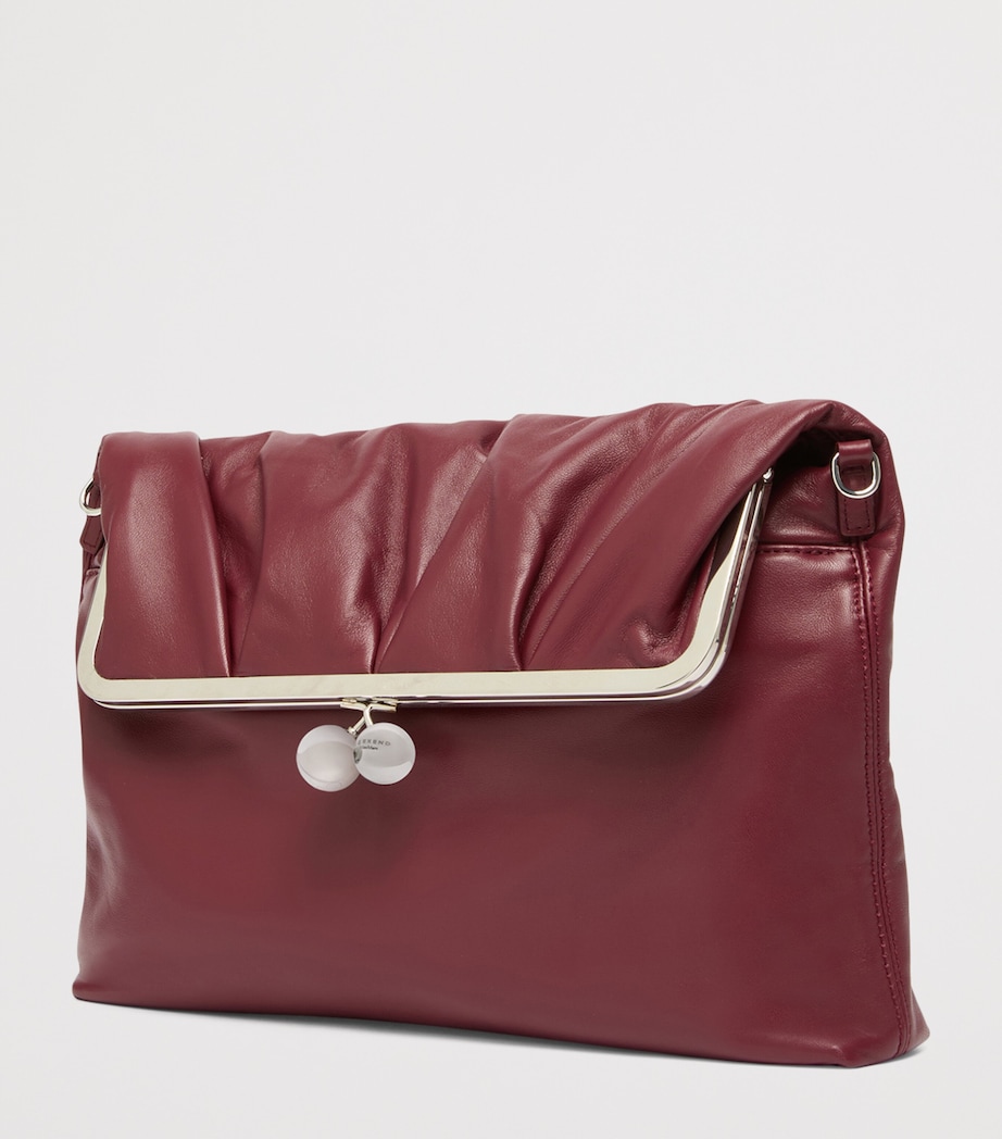 Weekend Max Mara Leather Pasticcino Clutch Bag Ruby Image 3