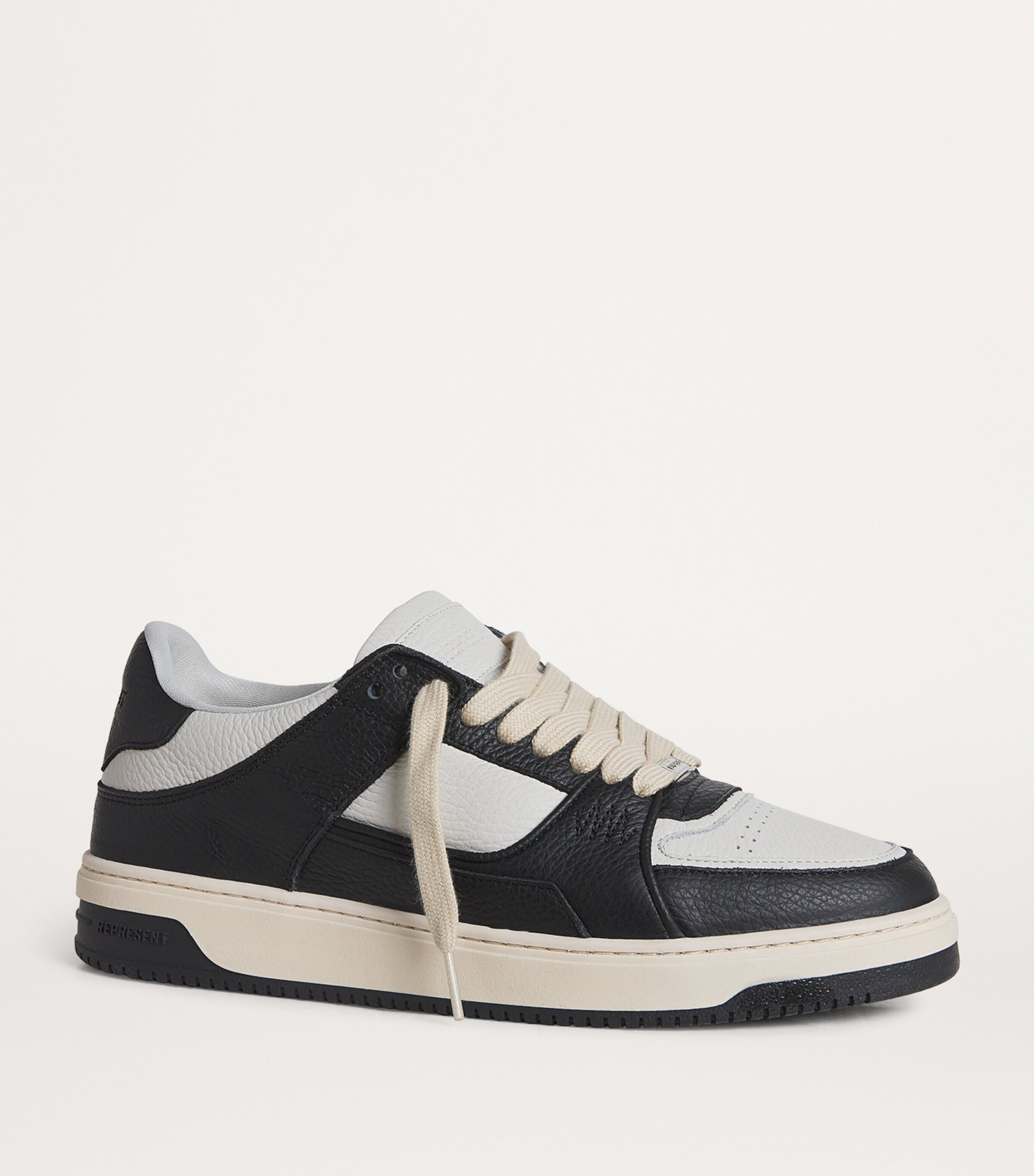 Represent Leather Apex Low-Top Sneakers Black/vintage White Image 5