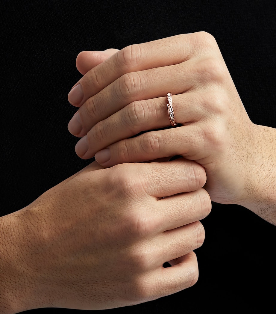 Rose Gold and Diamond Spiral Ring ROSE GOLD Image 4