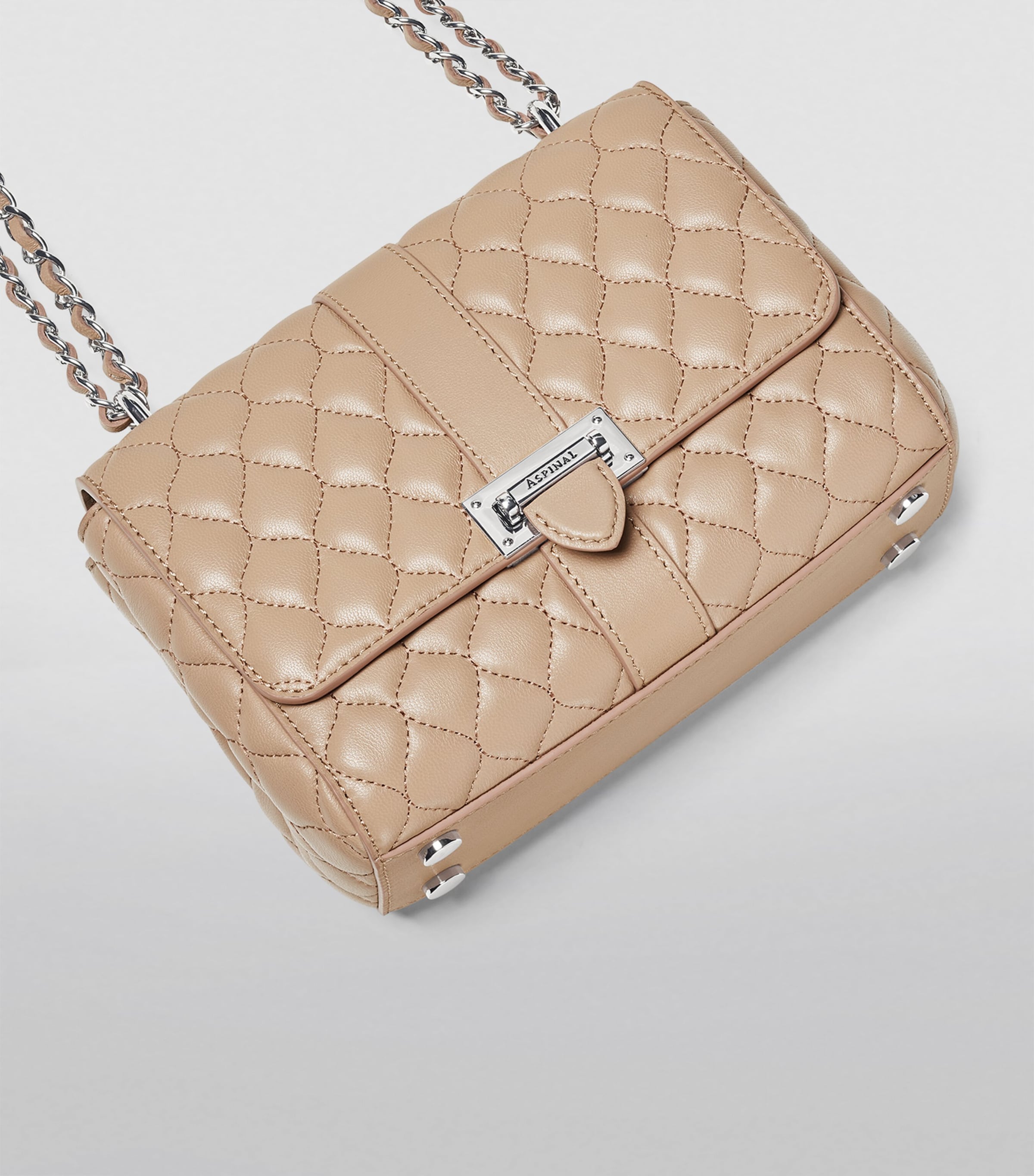 Leather Lottie Shoulder Bag TAUPE Image 3