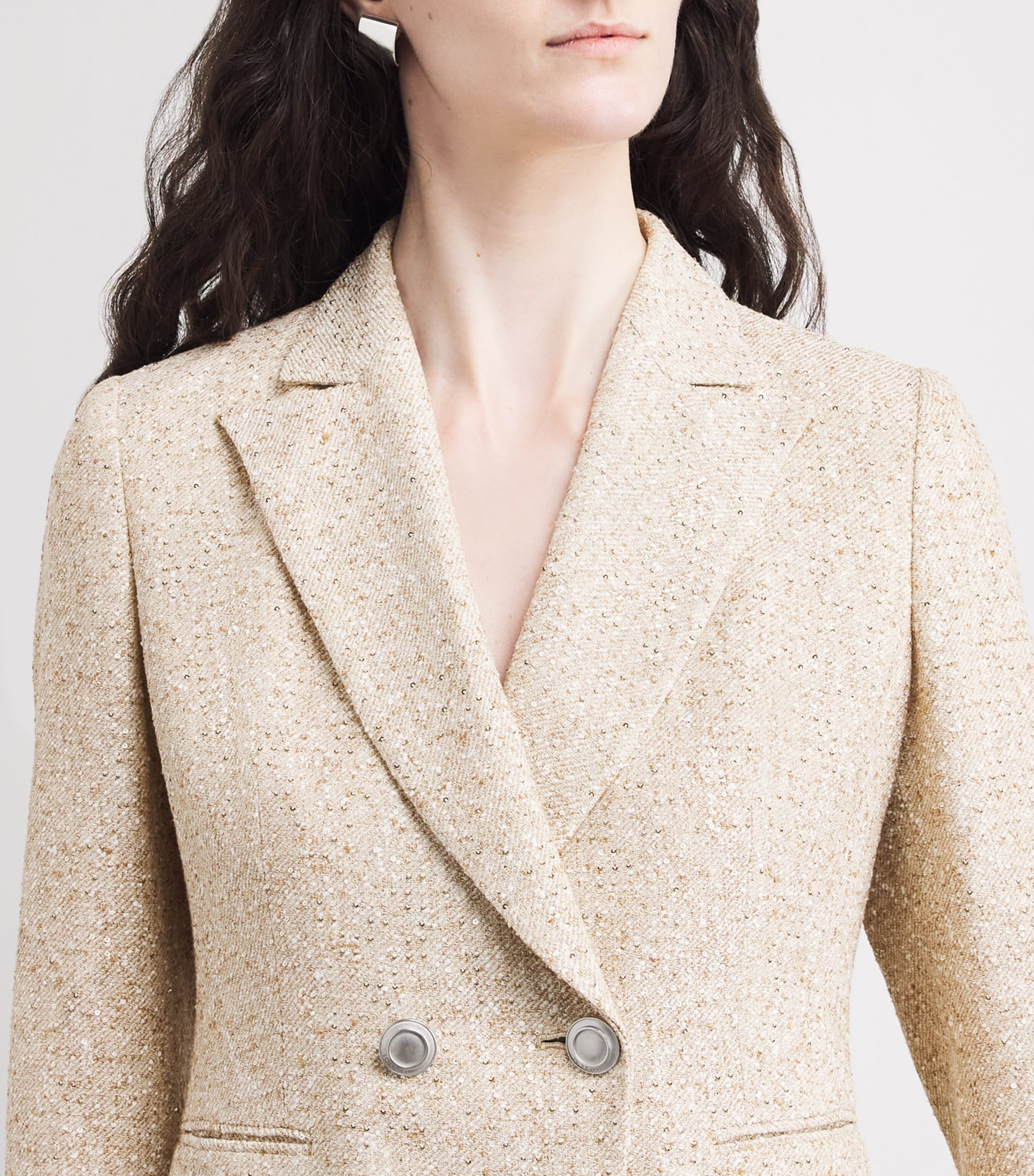 Linen-Blend Blazer BEIGE Image 3
