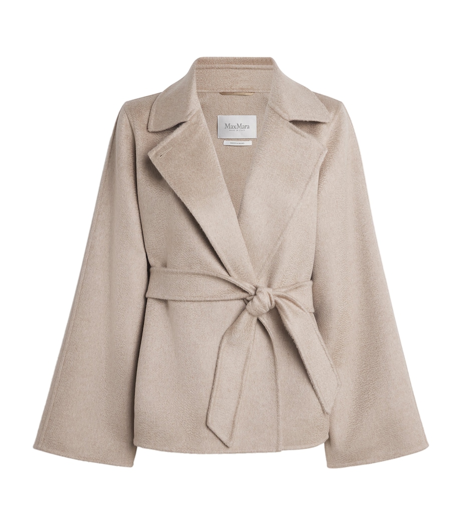 Cashmere Wrap Coat SAND Image 1