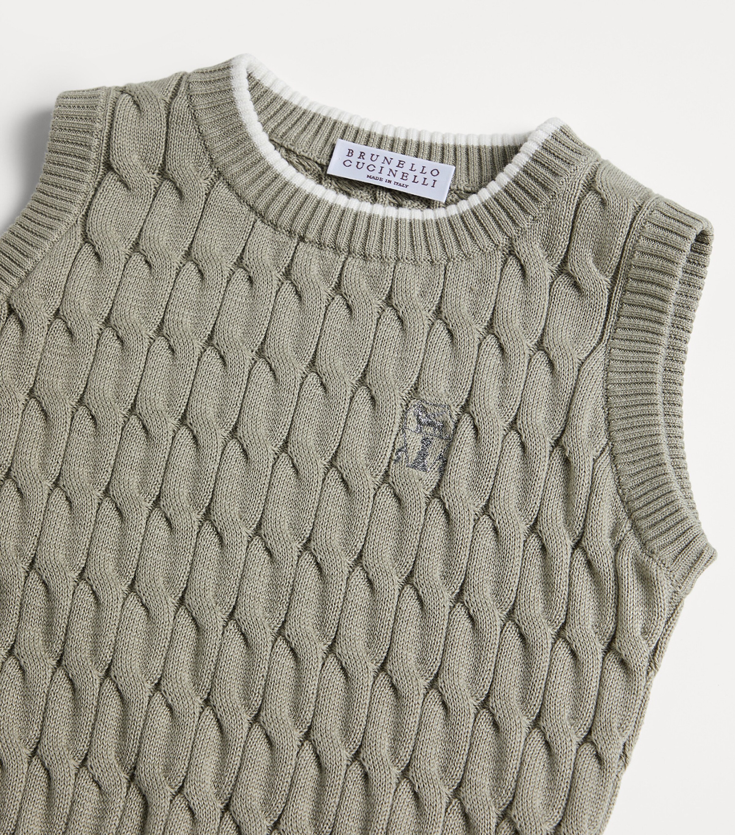 Brunello Cucinelli Kids Cotton Sweater Vest (4-6 Years) Image 3