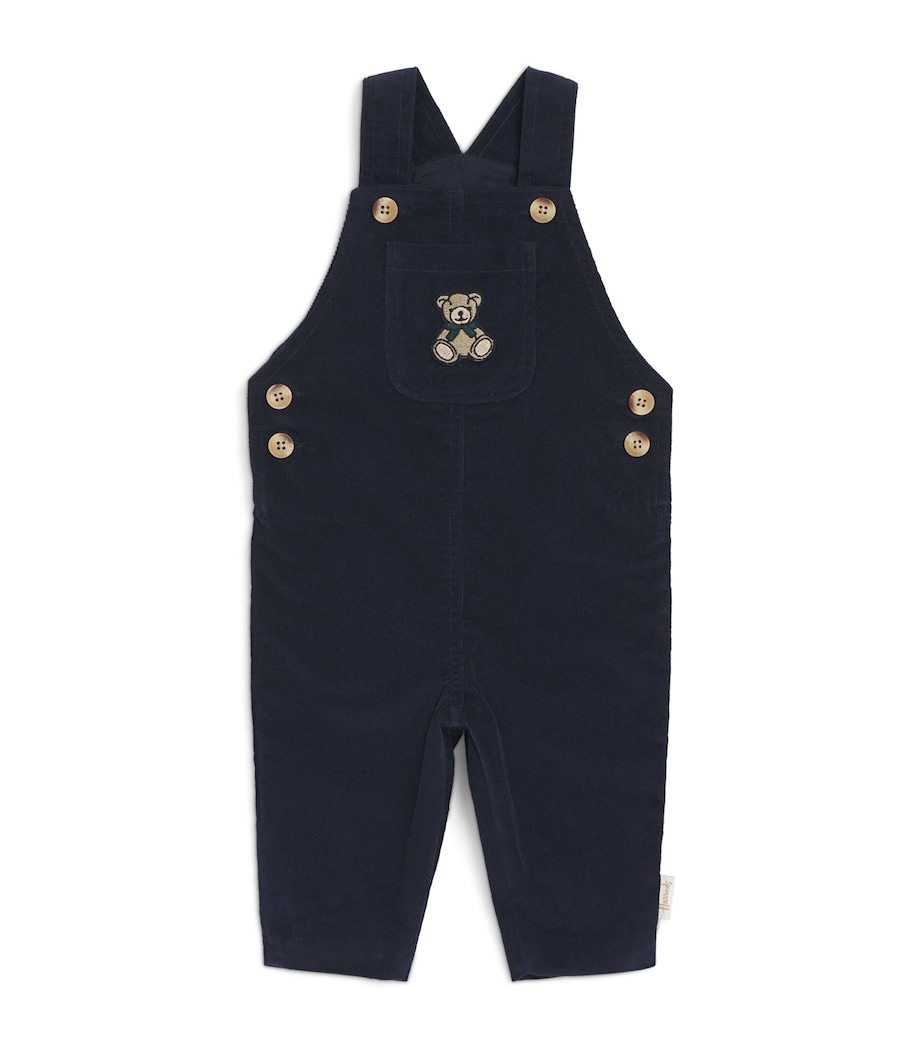 Harrods Corduroy Dungarees (0-18 Months) Navy Image 1