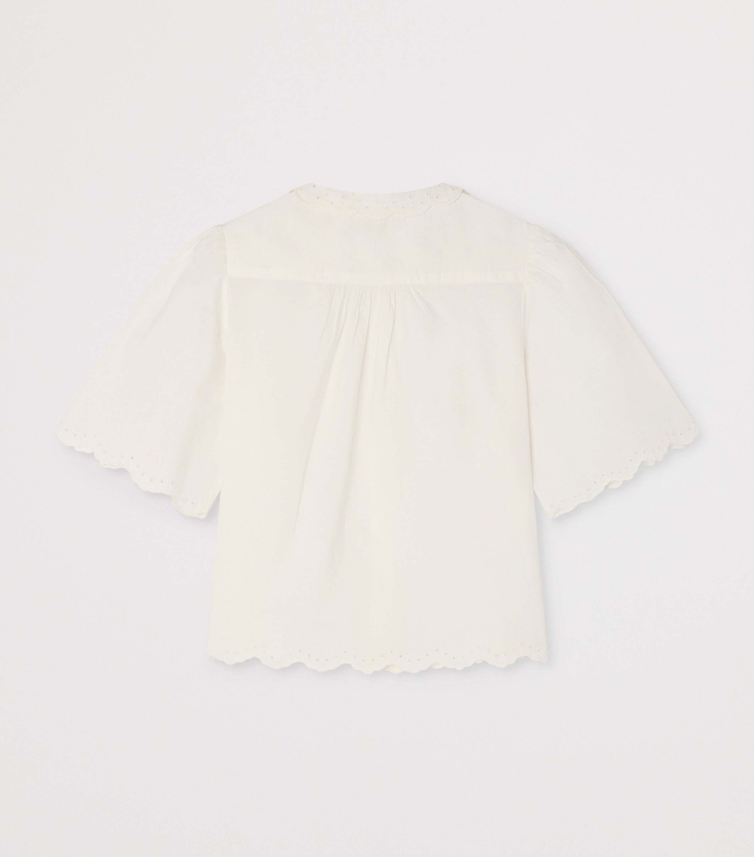 Bonpoint Cotton Lizea Blouse (10-14 Years) Blanc Lait Image 2