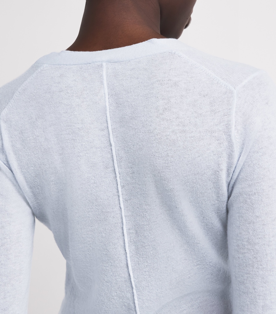 Cashmere Sheer Cardigan PEARL Image 6