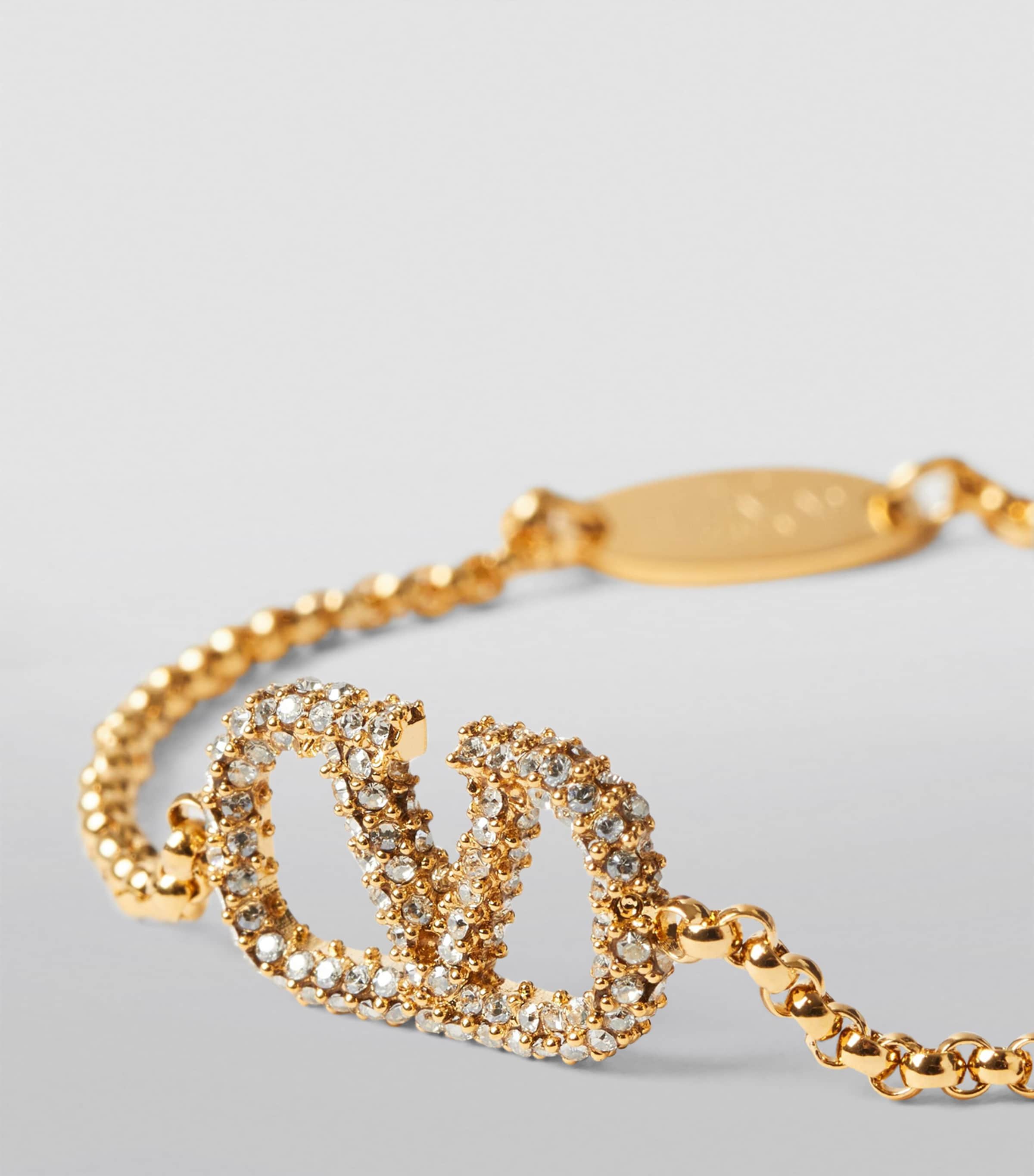 Valentino Garavani VLOGO Signature Strass Bracelet | Harrods CA