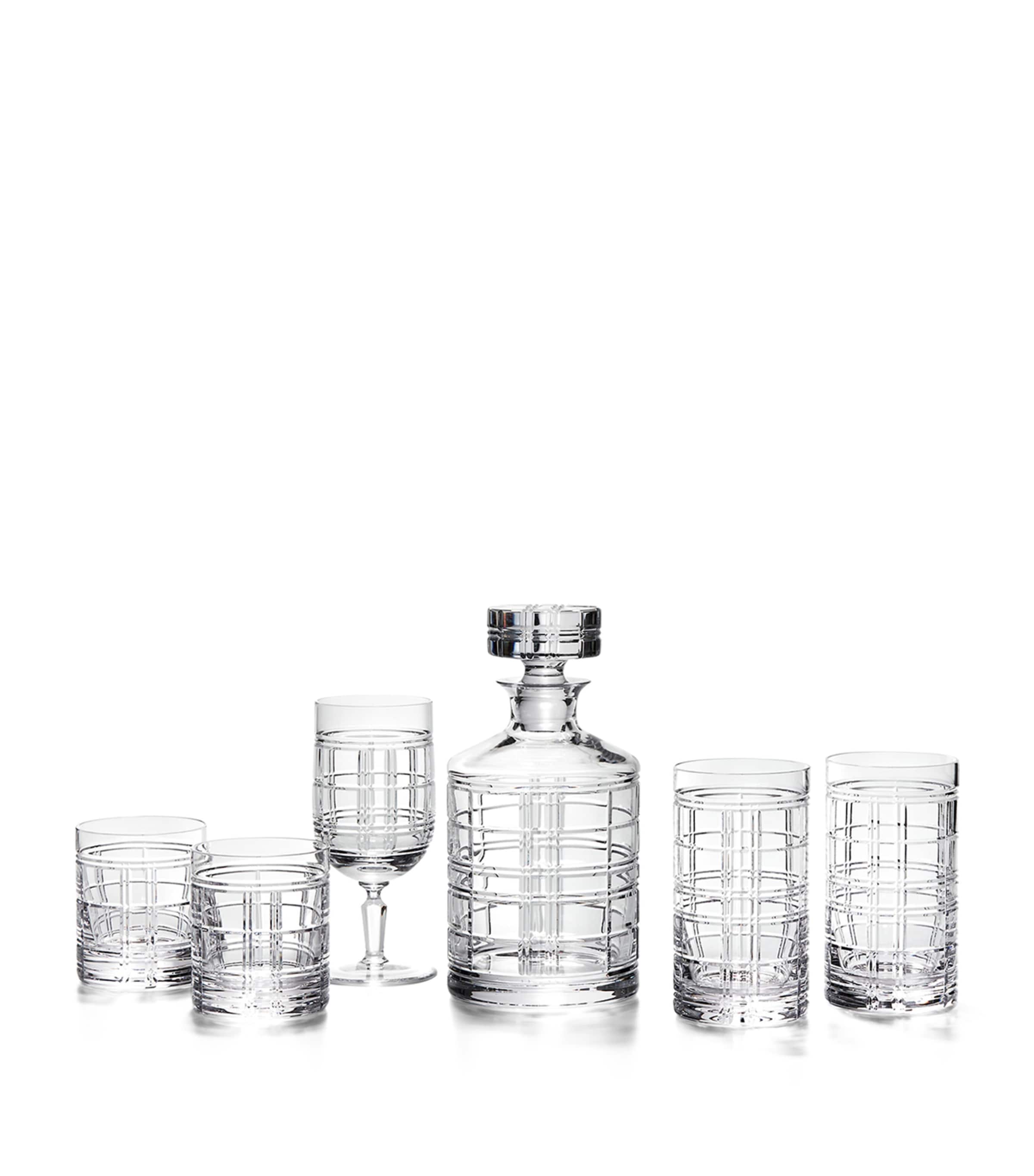 Hudson Plaid Iced Beverage Glass CLEAR Image 2