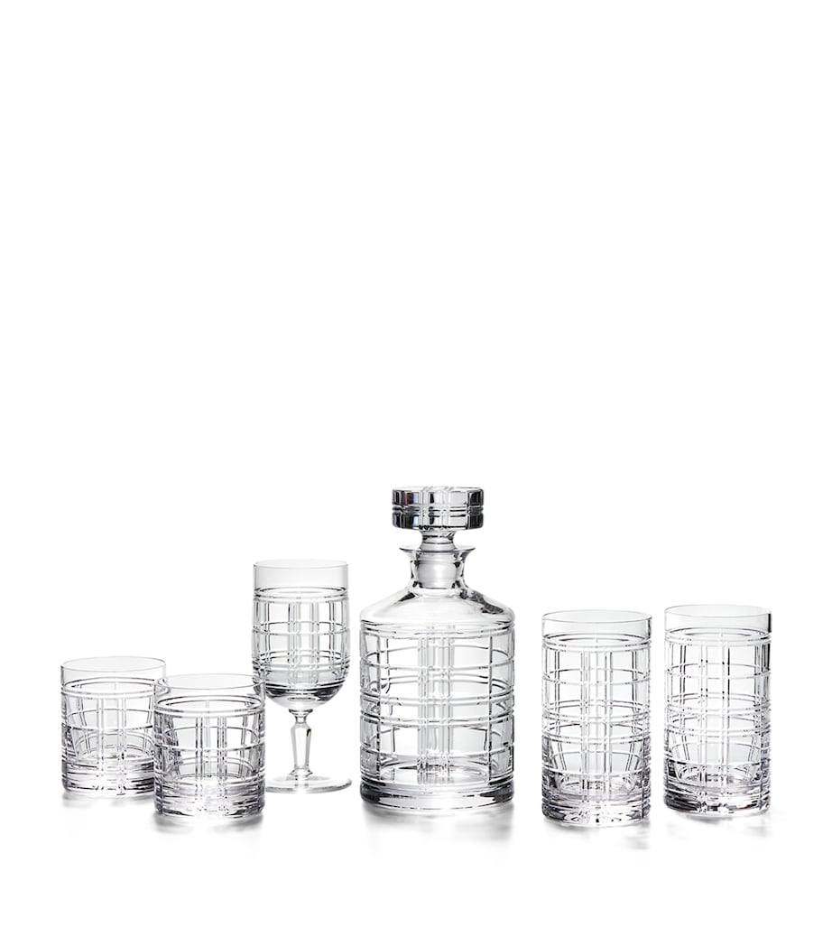Hudson Plaid Iced Beverage Glass CLEAR Image 2