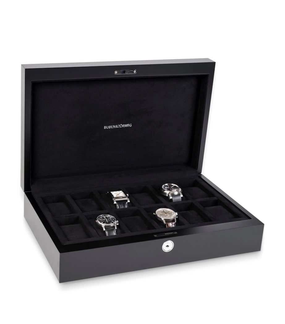 Wood and Leather Neo 12 Watch Case BLACK Image 1